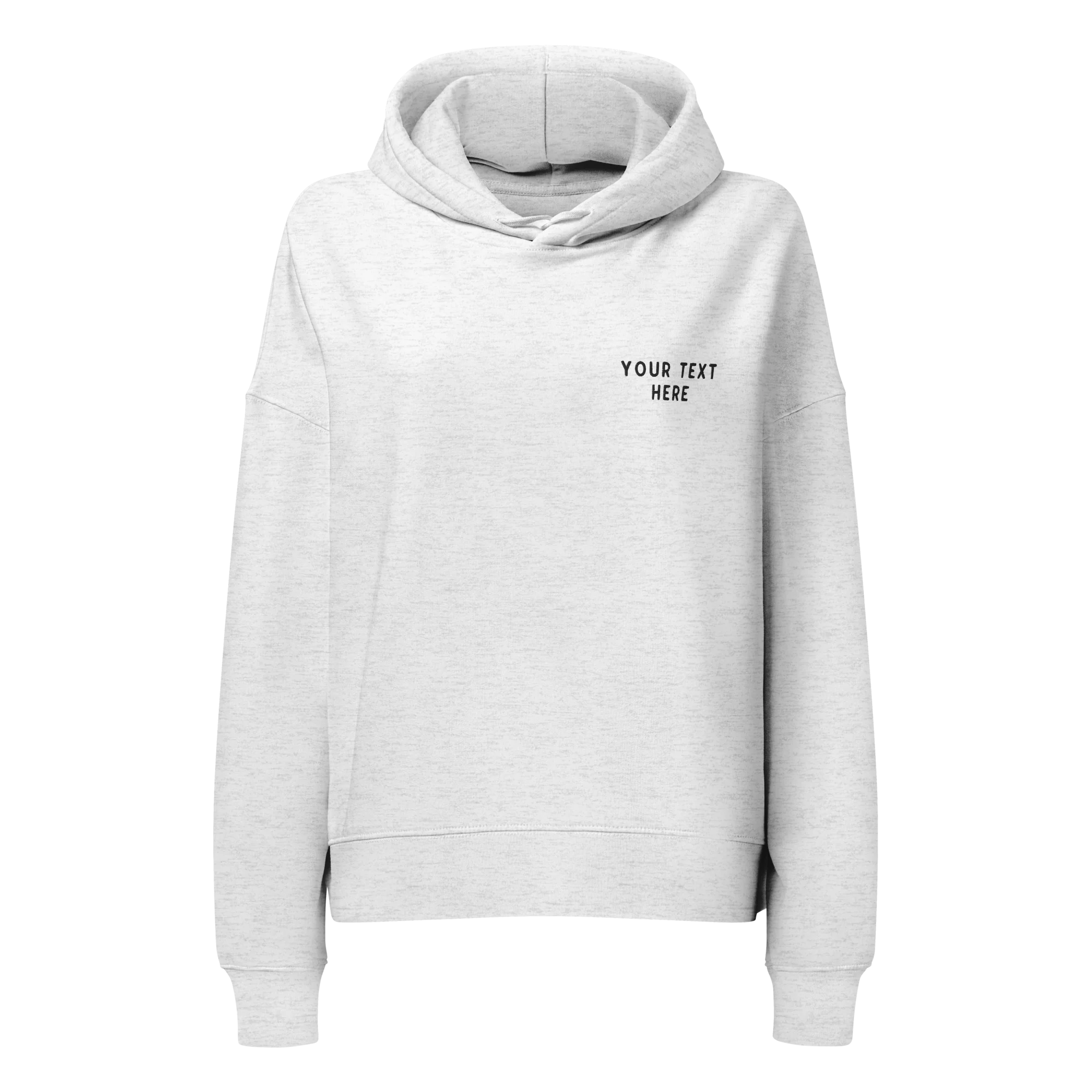 CUSTOM Your Text Embroidered Women’s Organic Hoodie - Image 3