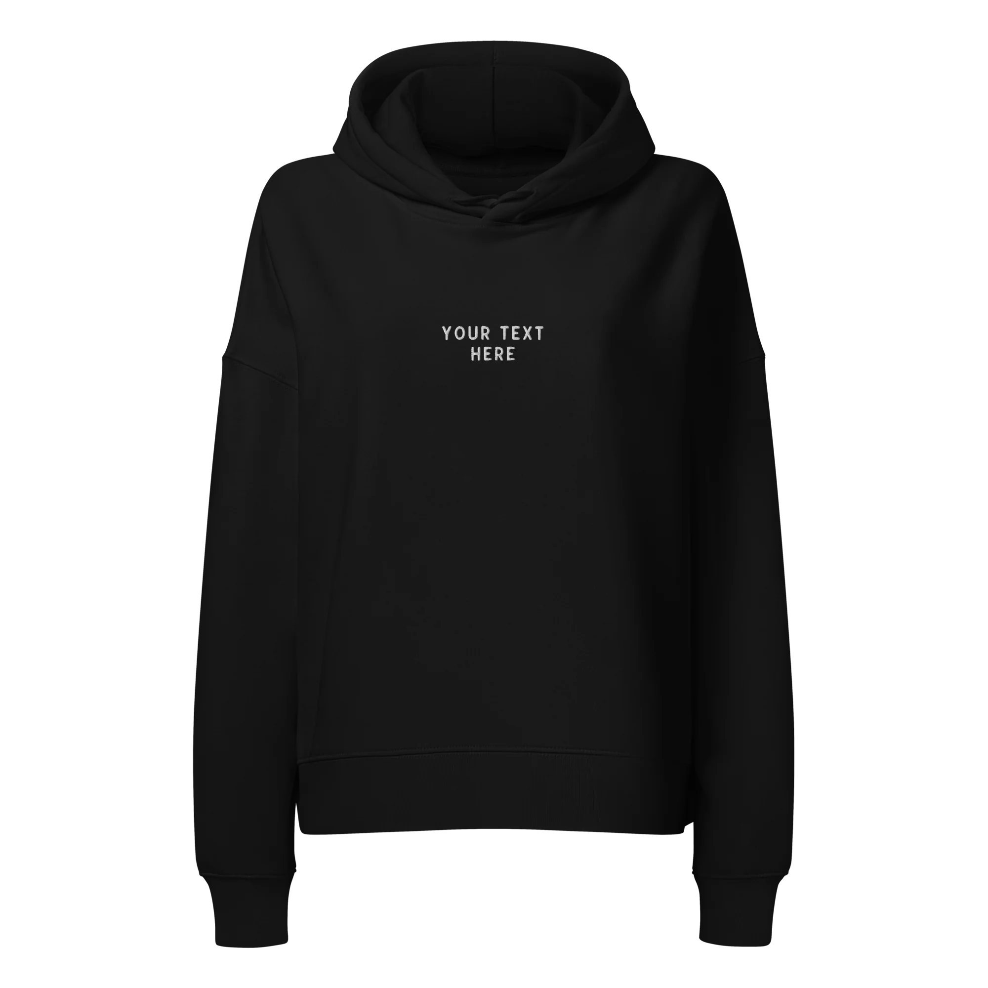 CUSTOM Your Text Embroidered Women’s Organic Hoodie - Image 7