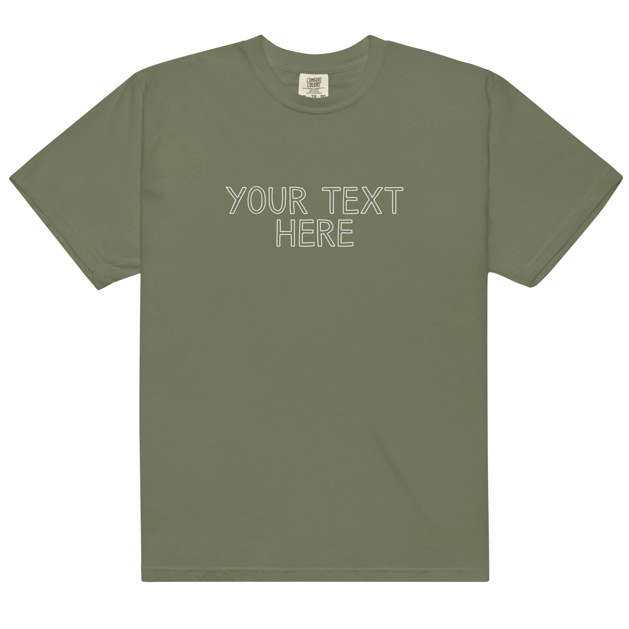 CUSTOM Your Text Outline Classic T-Shirt - Image 13
