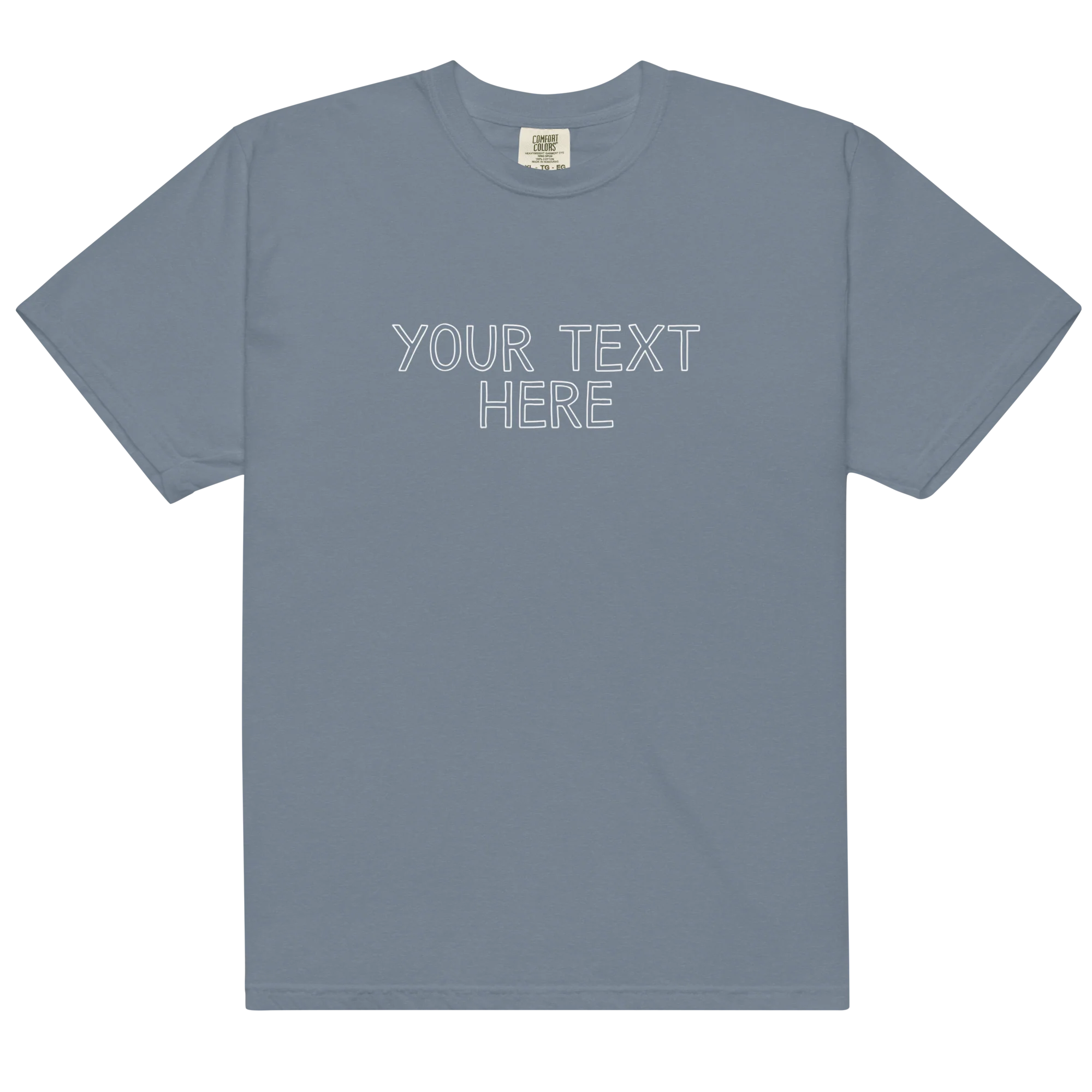 CUSTOM Your Text Outline Classic T-Shirt - Image 15