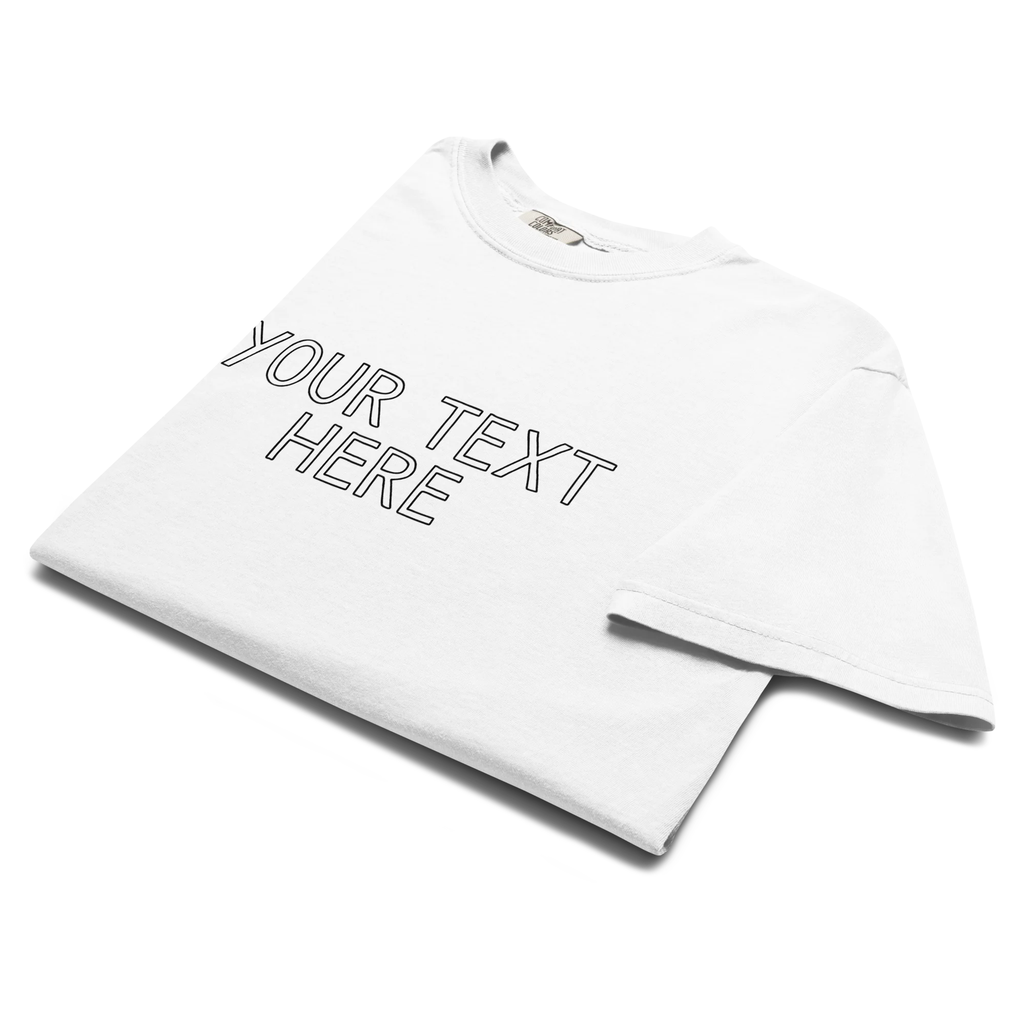 CUSTOM Your Text Outline Classic T-Shirt - Image 3