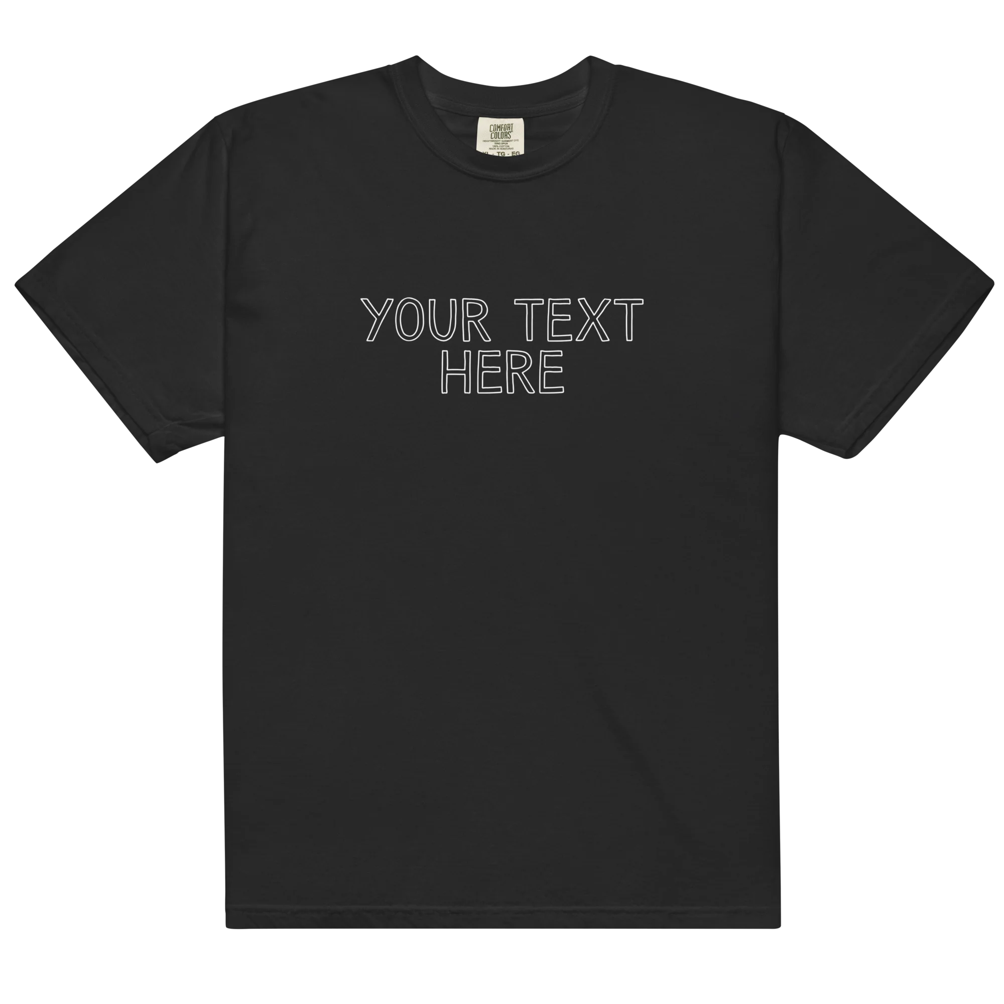 CUSTOM Your Text Outline Classic T-Shirt - Image 7