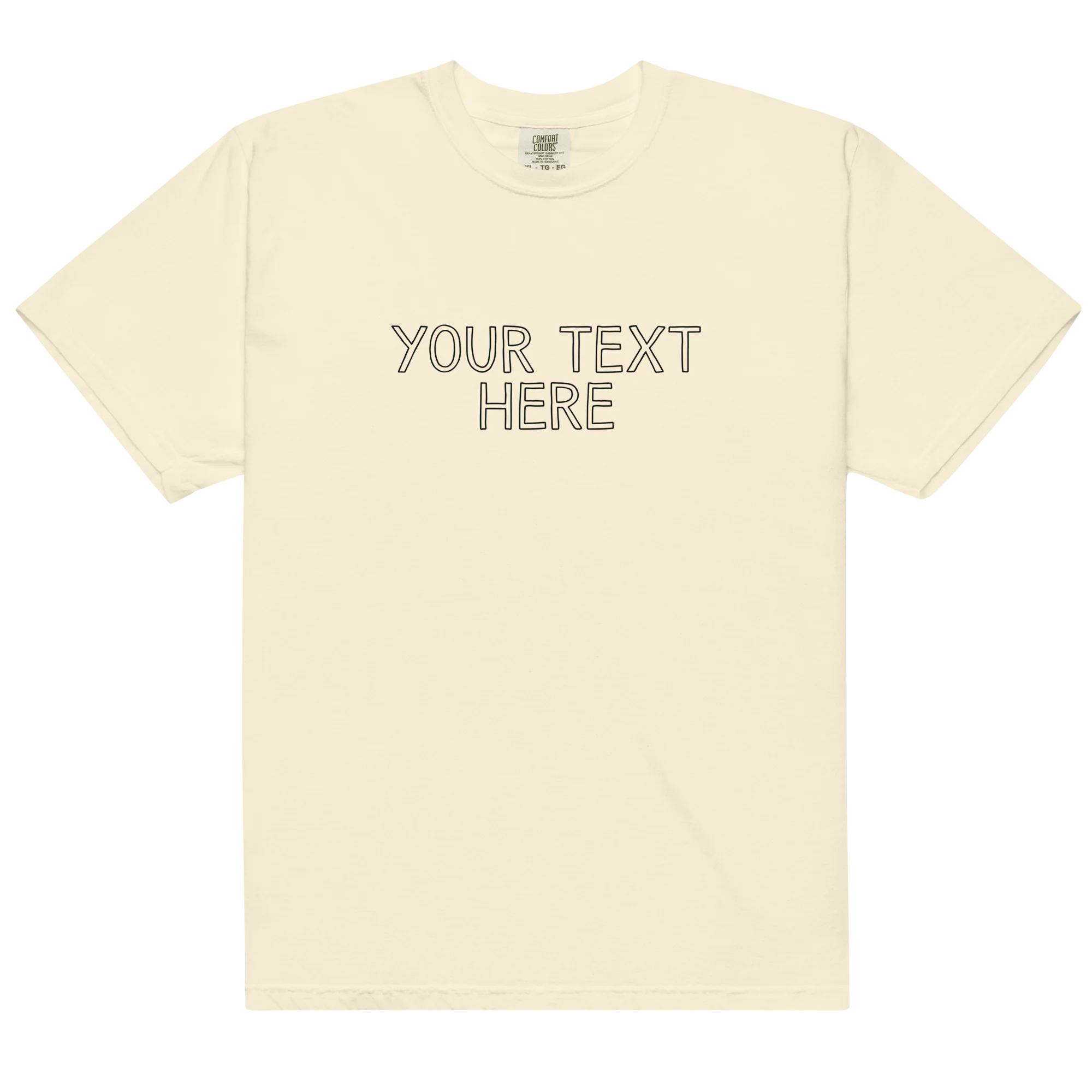 CUSTOM Your Text Outline Classic T-Shirt - Image 9