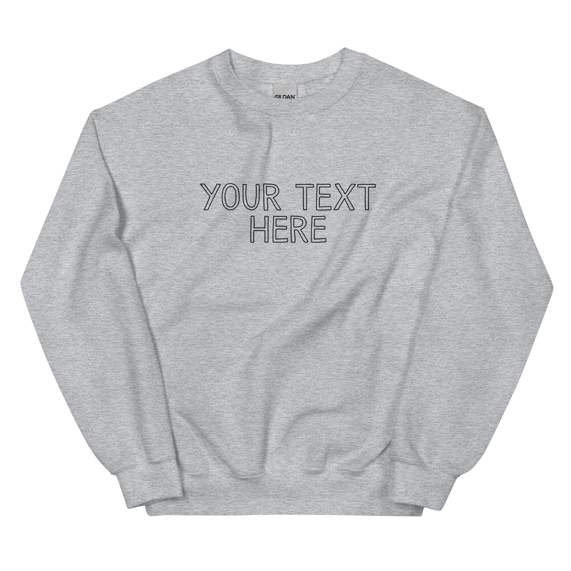 CUSTOM Your Text Outline Sweatshirt - Image 4