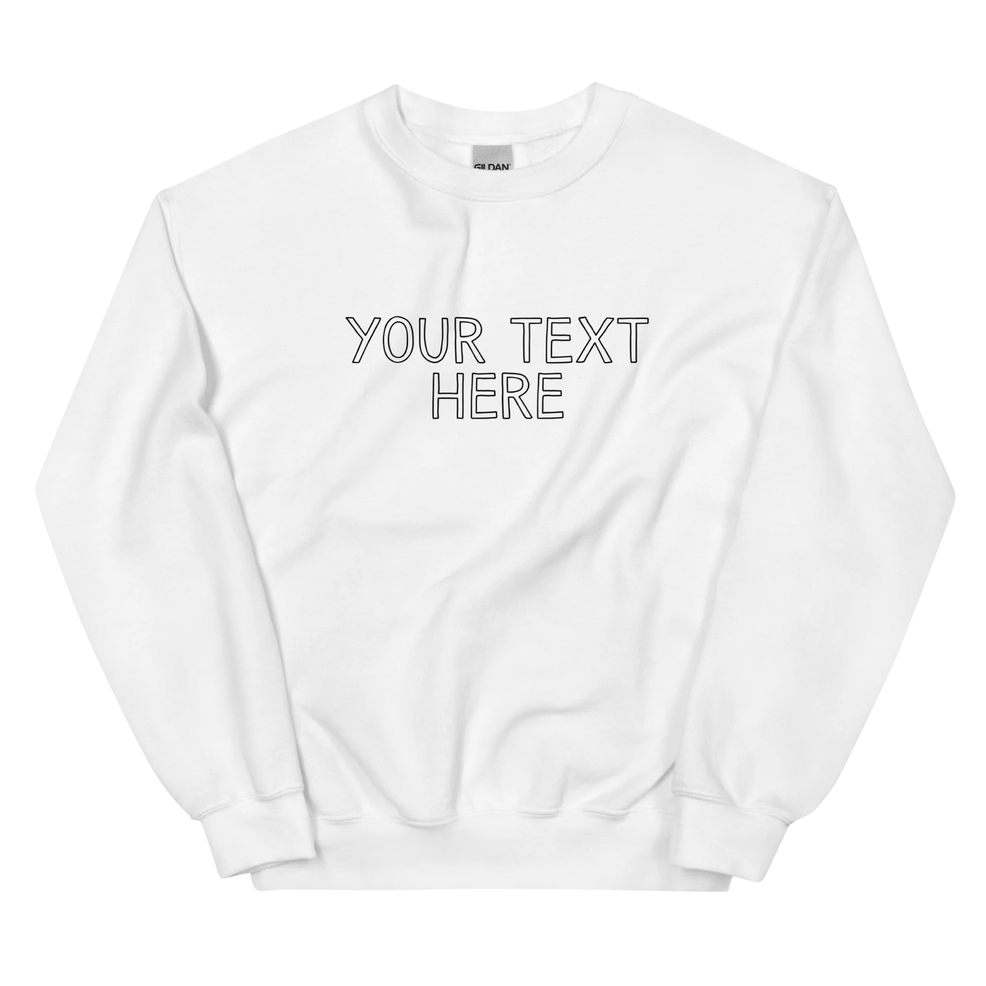 CUSTOM Your Text Outline Sweatshirt - Image 5