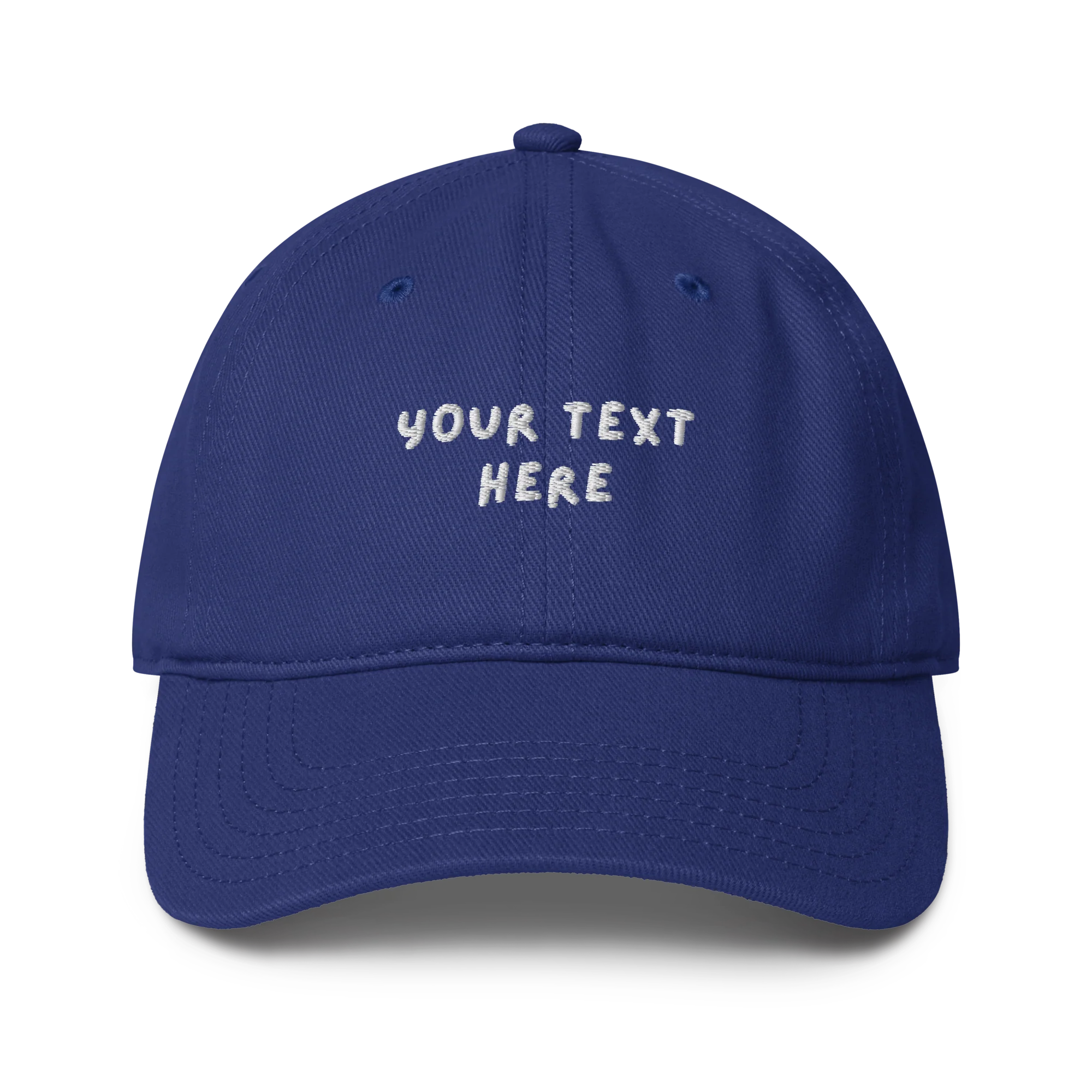 CUSTOM Your Text Playful Embroidered Baseball Cap - Image 3