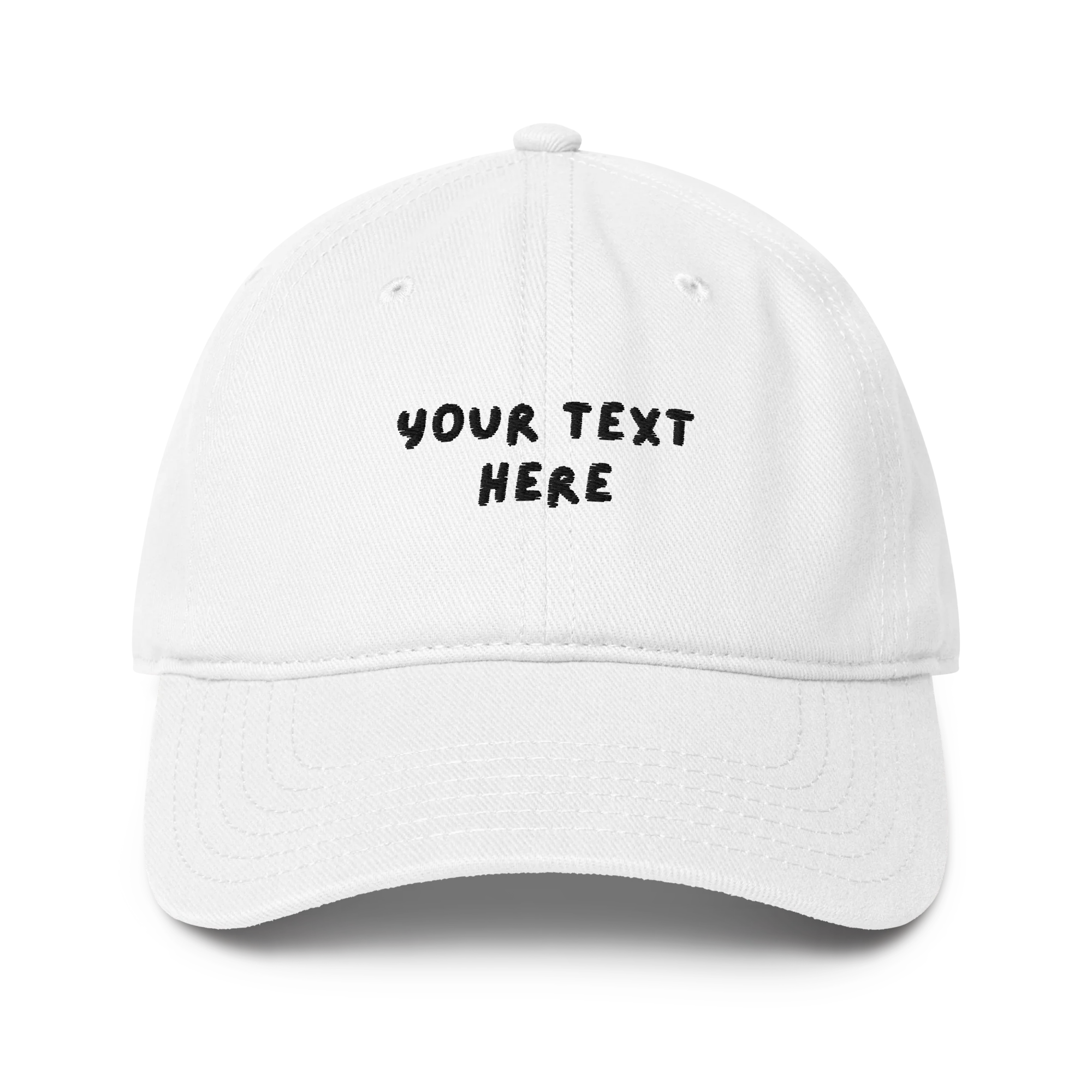 CUSTOM Your Text Playful Embroidered Baseball Cap - Image 4