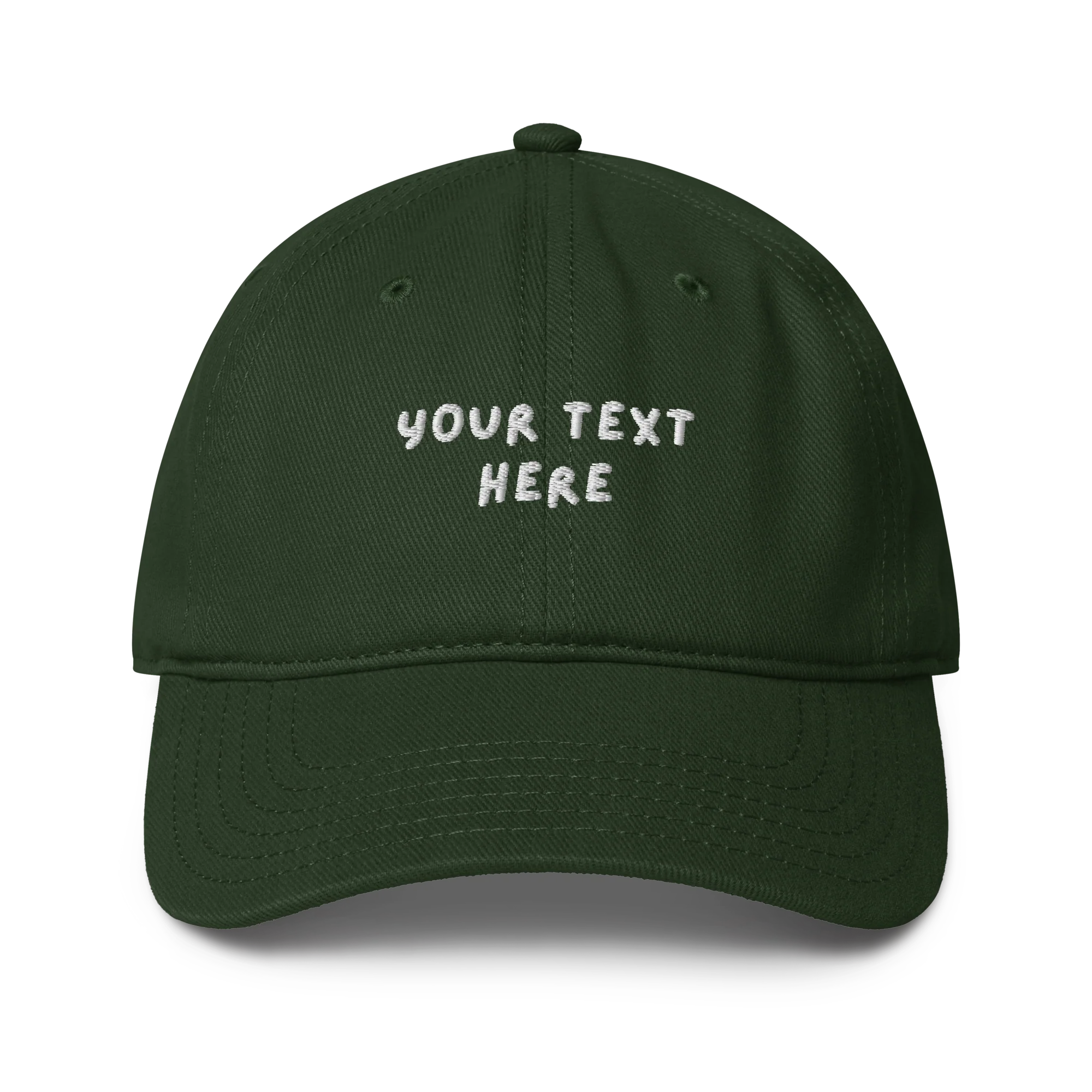 CUSTOM Your Text Playful Embroidered Baseball Cap - Image 7