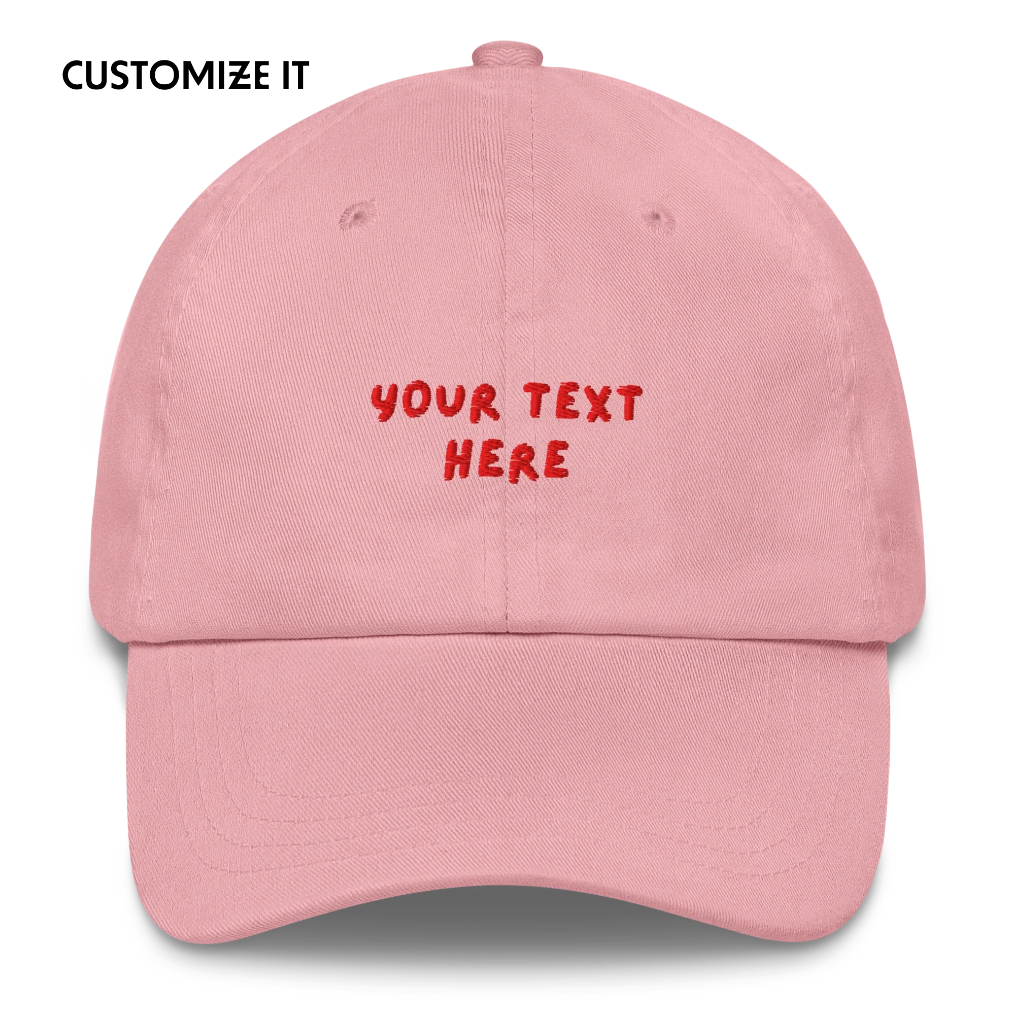 CUSTOM Your Text Playful Embroidered Cap