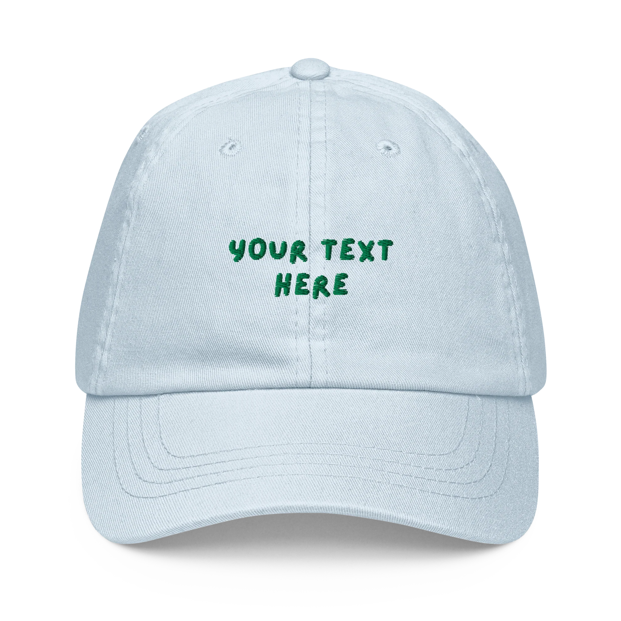 CUSTOM Your Text Playful Embroidered Pastel Baseball Cap - Image 3