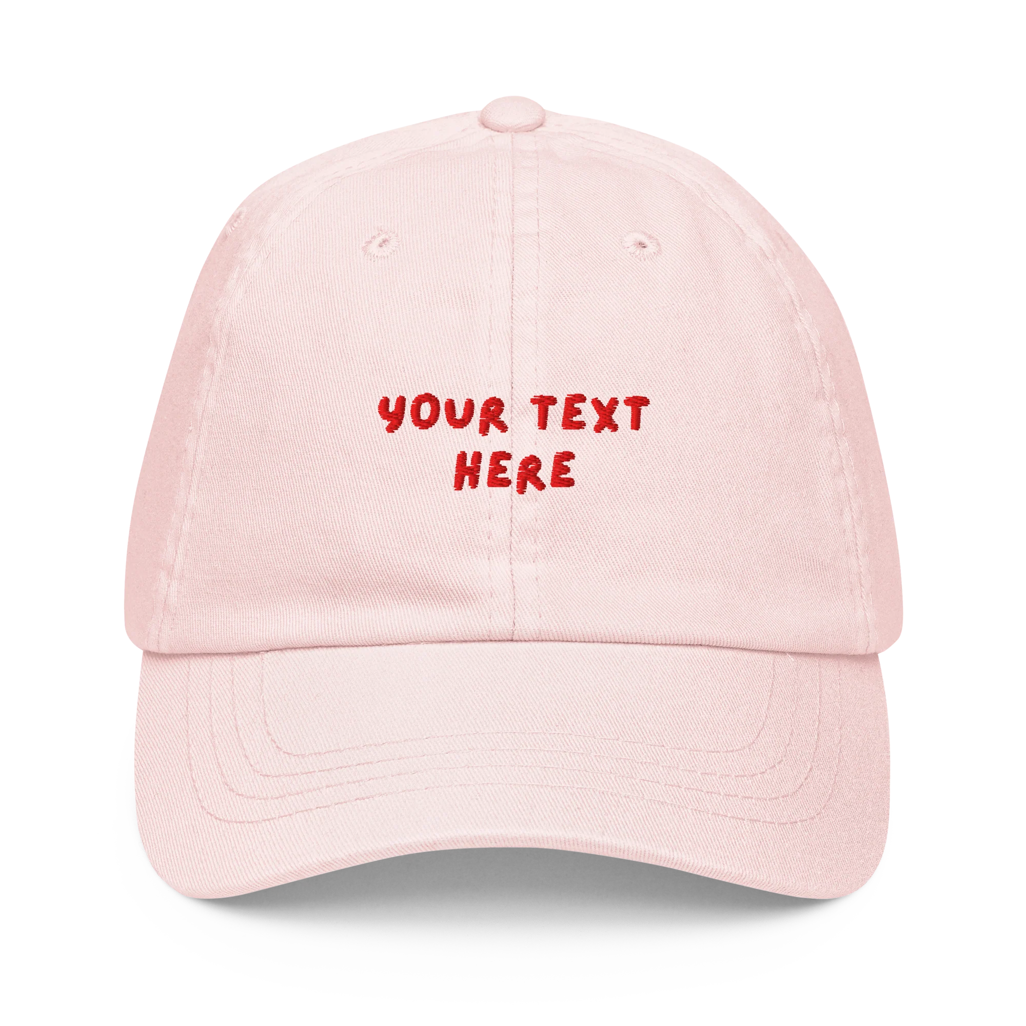 CUSTOM Your Text Playful Embroidered Pastel Baseball Cap - Image 4
