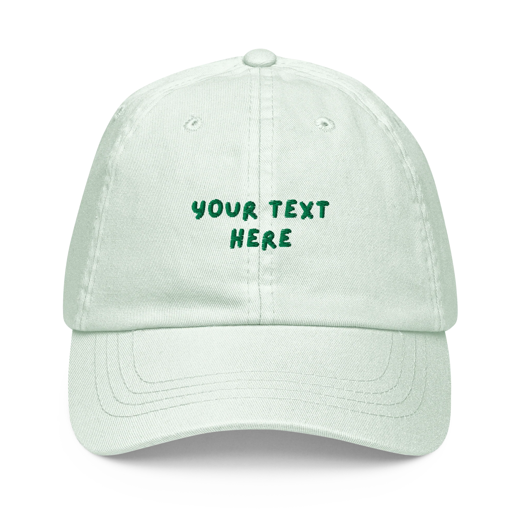 CUSTOM Your Text Playful Embroidered Pastel Baseball Cap - Image 7
