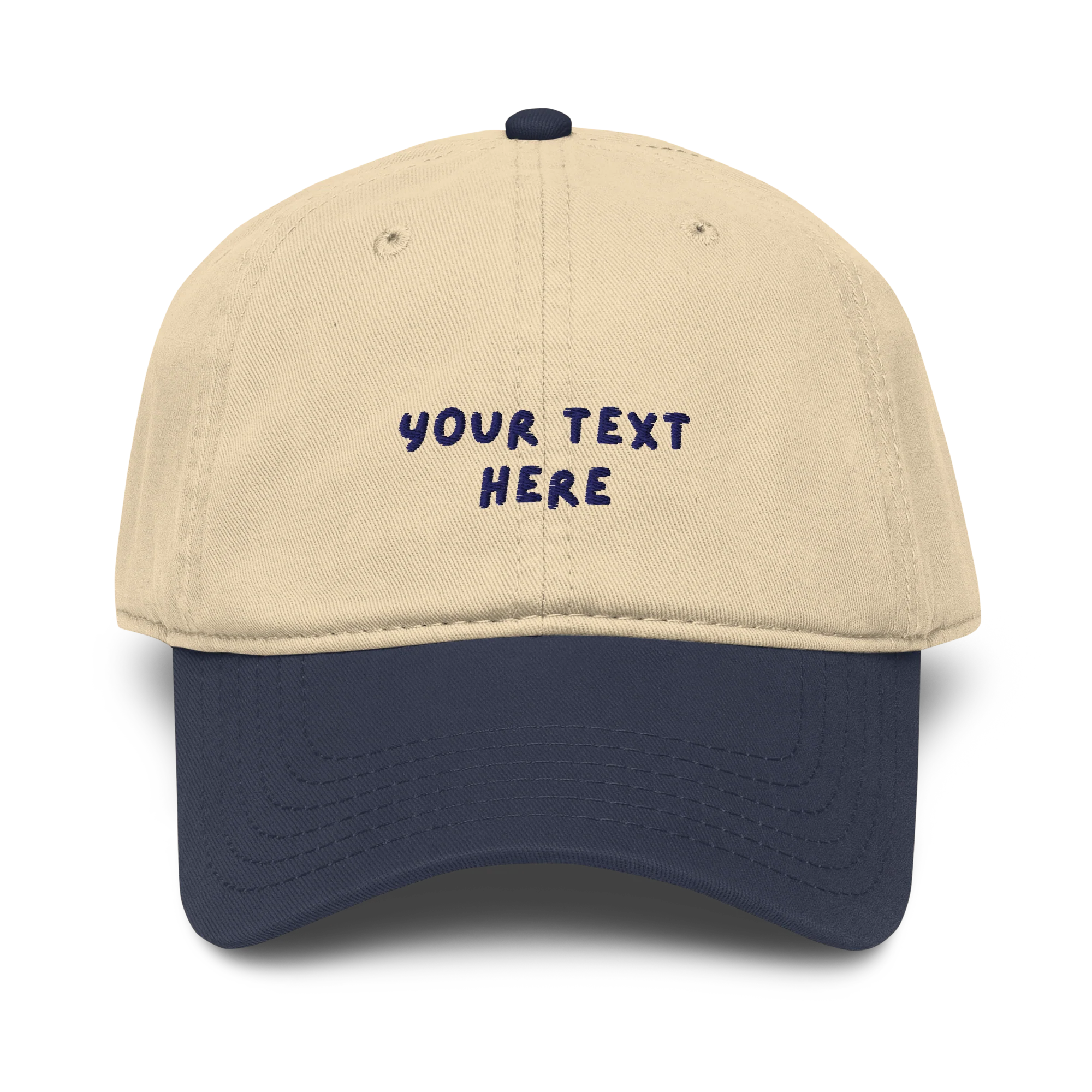 CUSTOM Your Text Playful Embroidered Vintage Wash Baseball Cap - Image 9