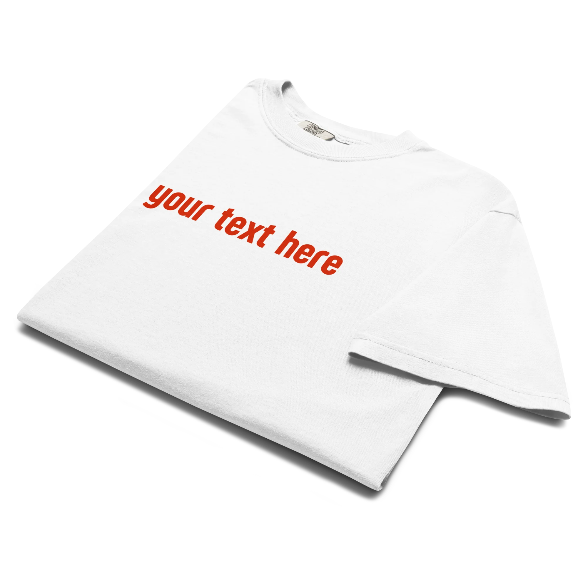 CUSTOM YOUR RED TEXT Classic T-Shirt - Image 3