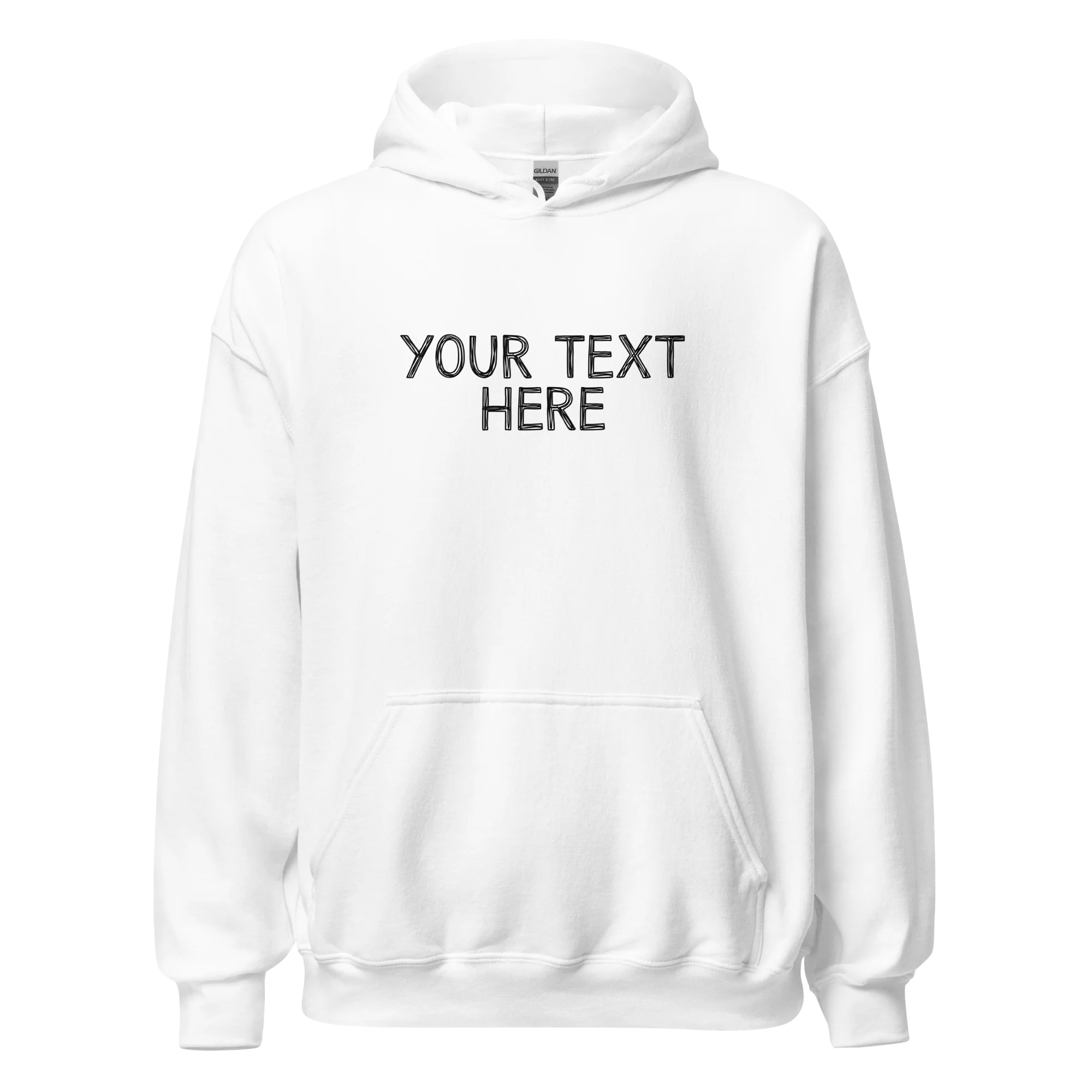 CUSTOM Your Text Scribbles Hoodie - Image 4
