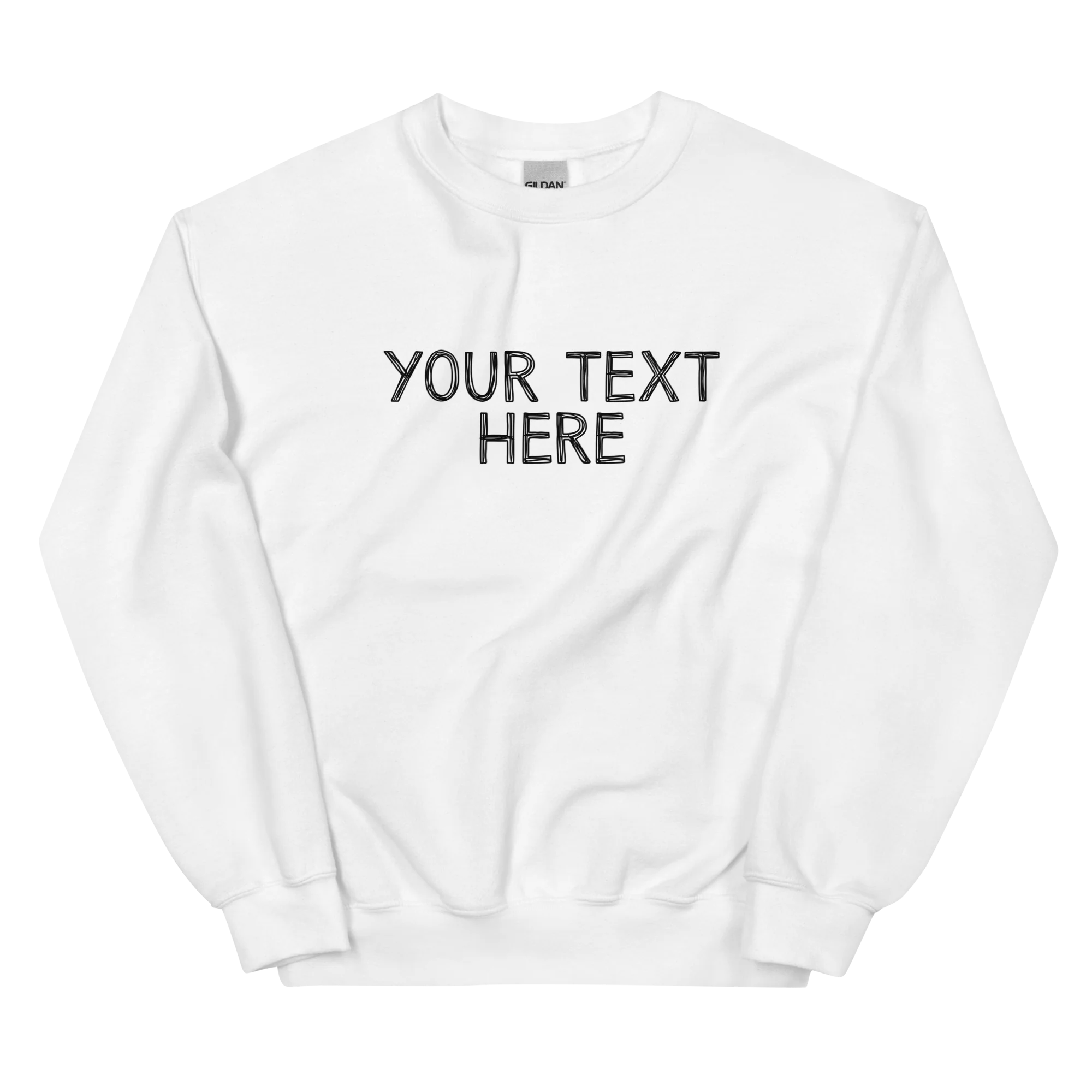 CUSTOM Your Text Scribbles Sweatshirt - Image 6