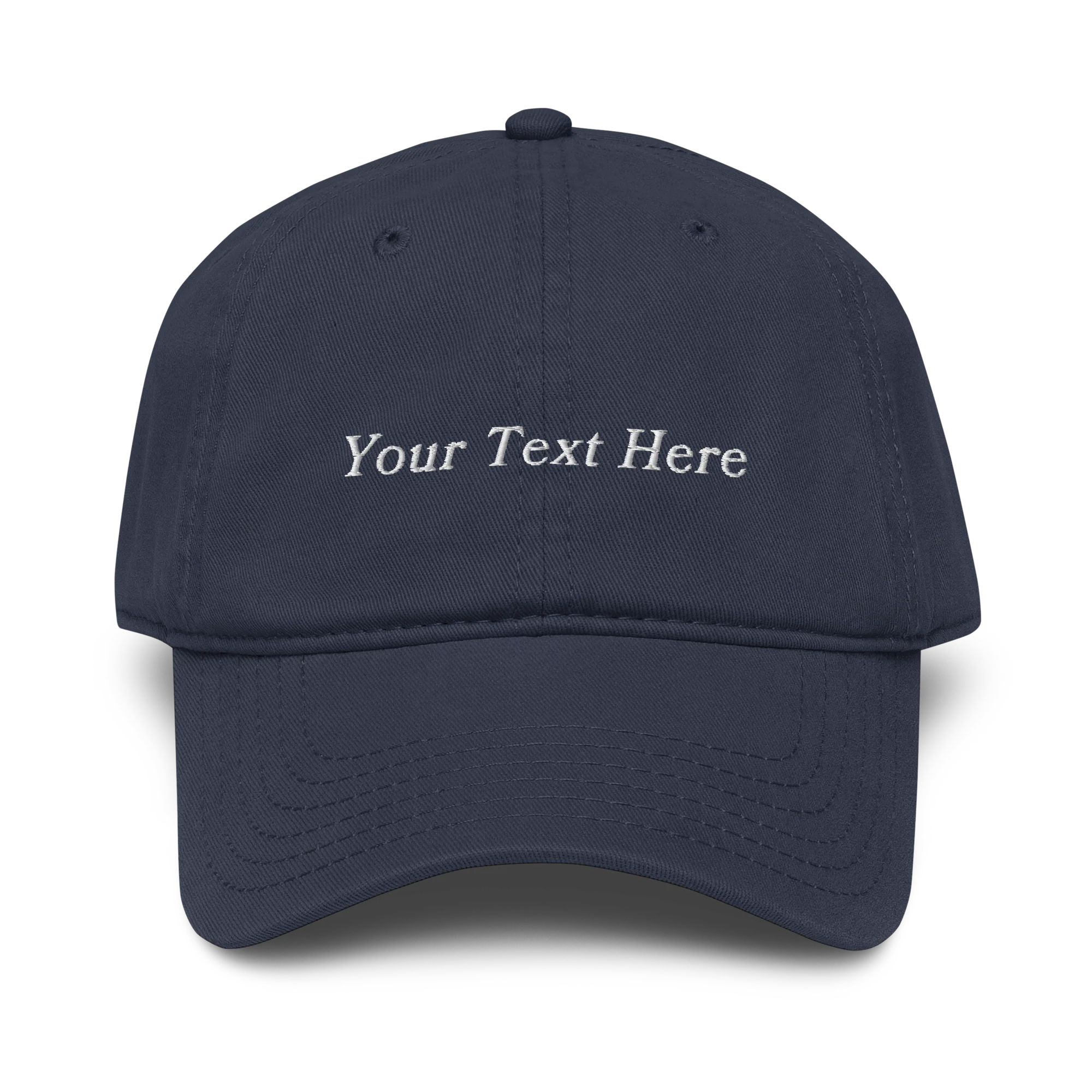 CUSTOM Your Text Serifed Embroidered Vintage Wash Baseball Cap - Image 2