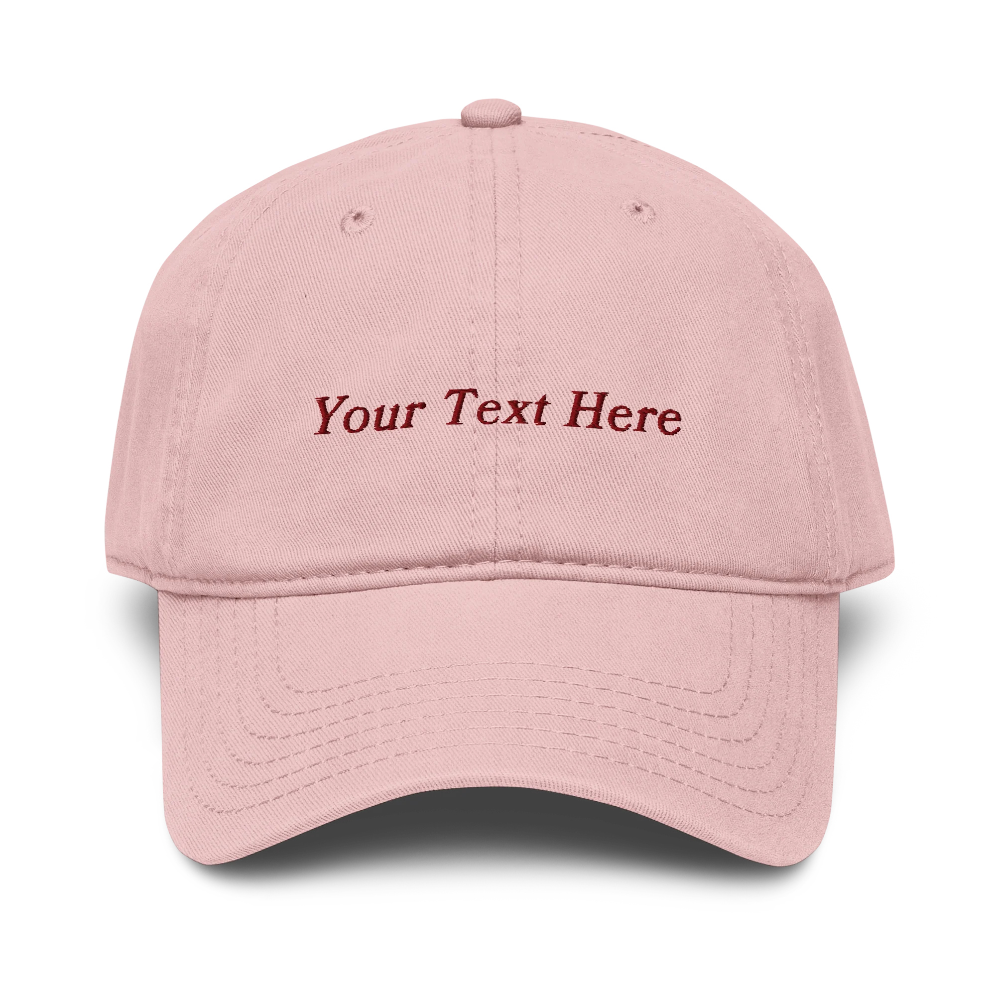 CUSTOM Your Text Serifed Embroidered Vintage Wash Baseball Cap - Image 4