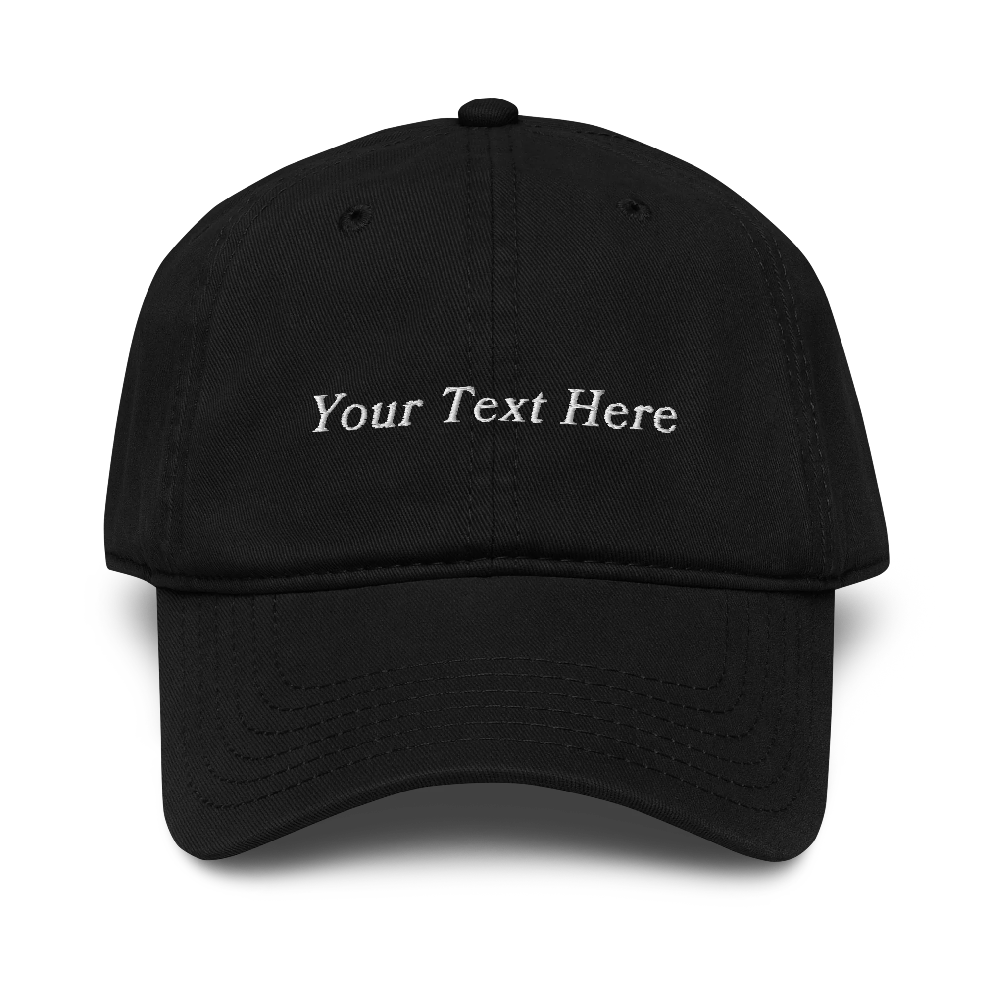 CUSTOM Your Text Serifed Embroidered Vintage Wash Baseball Cap - Image 8