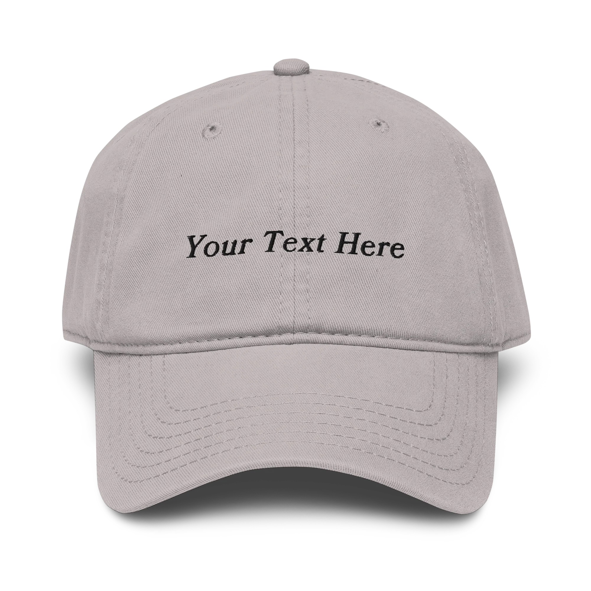 CUSTOM Your Text Serifed Embroidered Vintage Wash Baseball Cap - Image 9