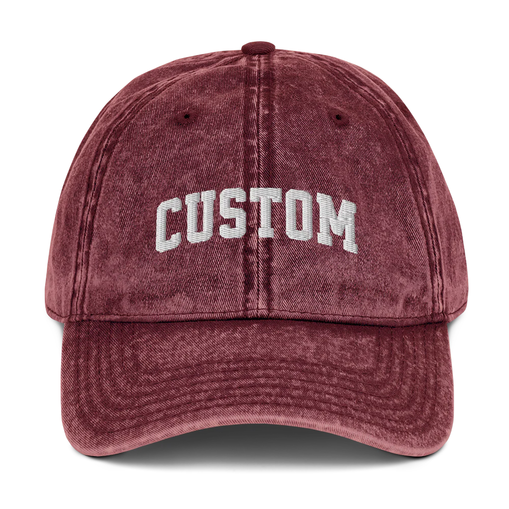 CUSTOM Your Text Varsity Embroidered Vintage Cap - Image 12