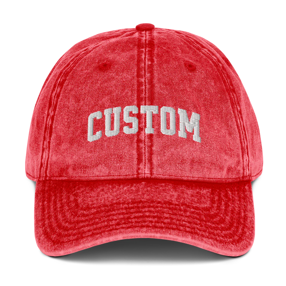 CUSTOM Your Text Varsity Embroidered Vintage Cap - Image 7
