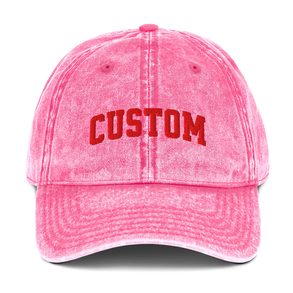 CUSTOM Your Text Varsity Embroidered Vintage Cap - Image 8