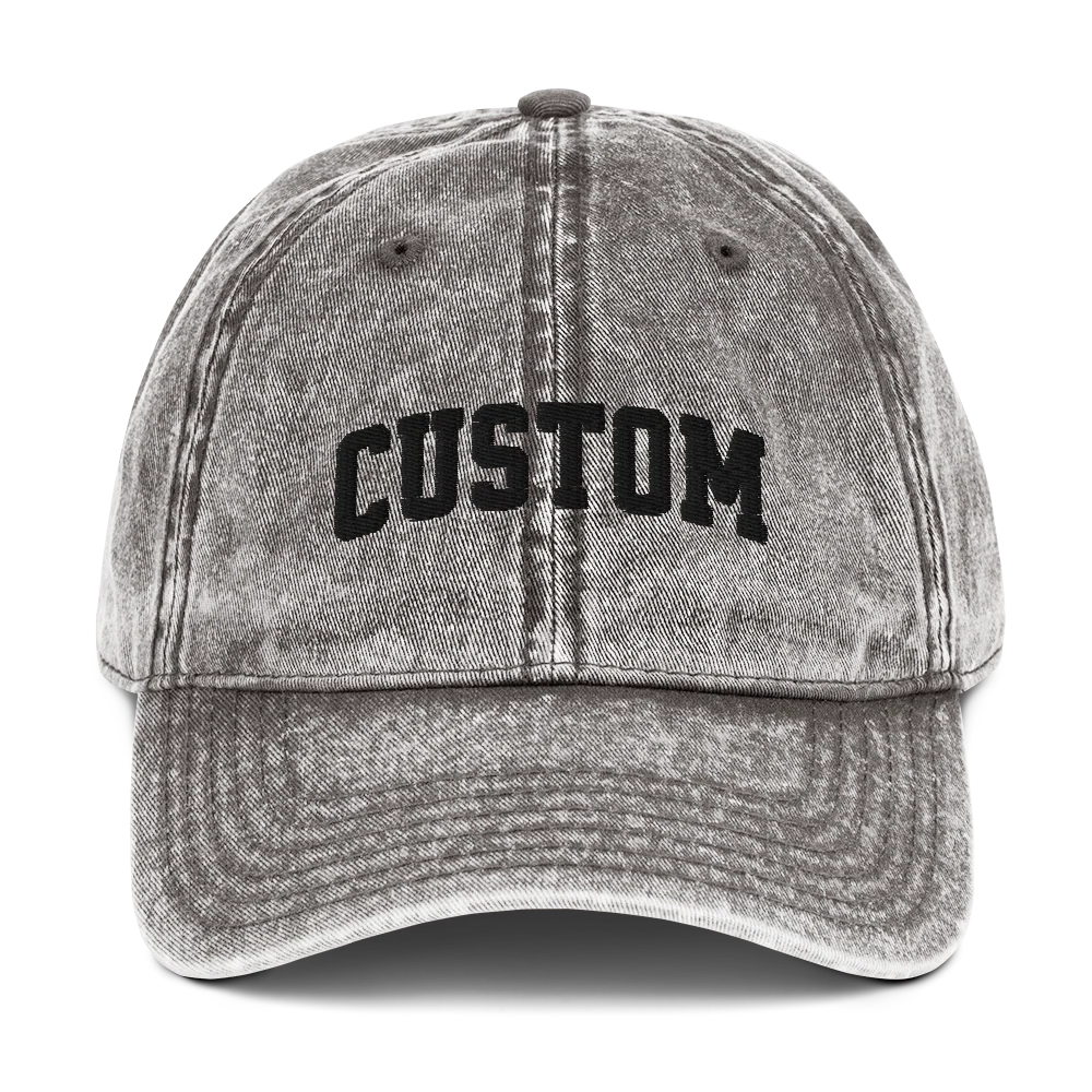 CUSTOM Your Text Varsity Embroidered Vintage Cap - Image 9