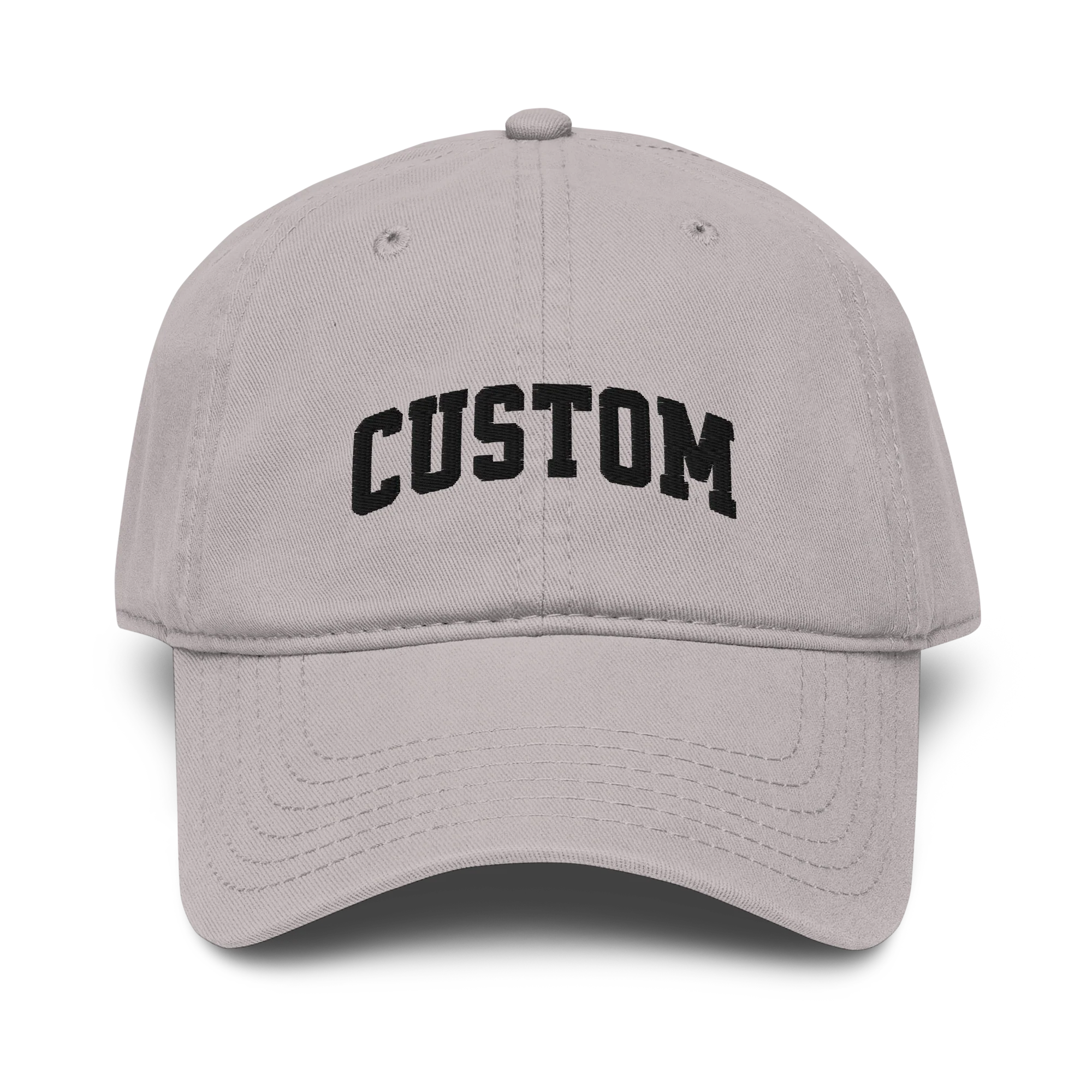 CUSTOM Your Text Varsity Font Embroidered Vintage Wash Baseball Cap - Image 3