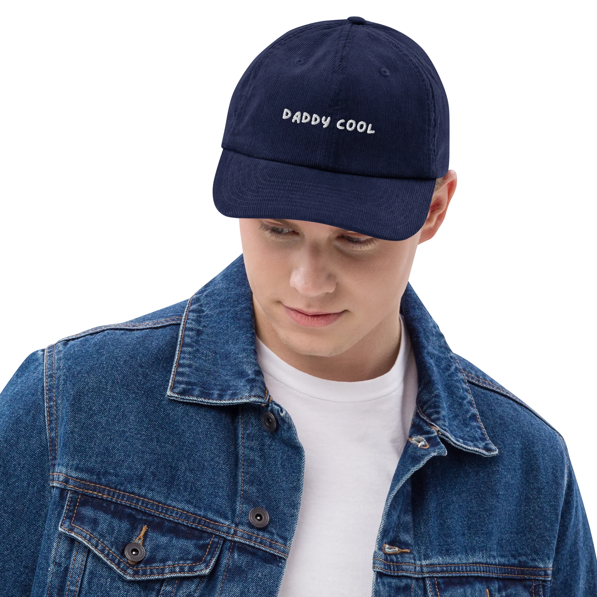 Daddy Cool Father Embroidered Corduroy Hat - Image 2