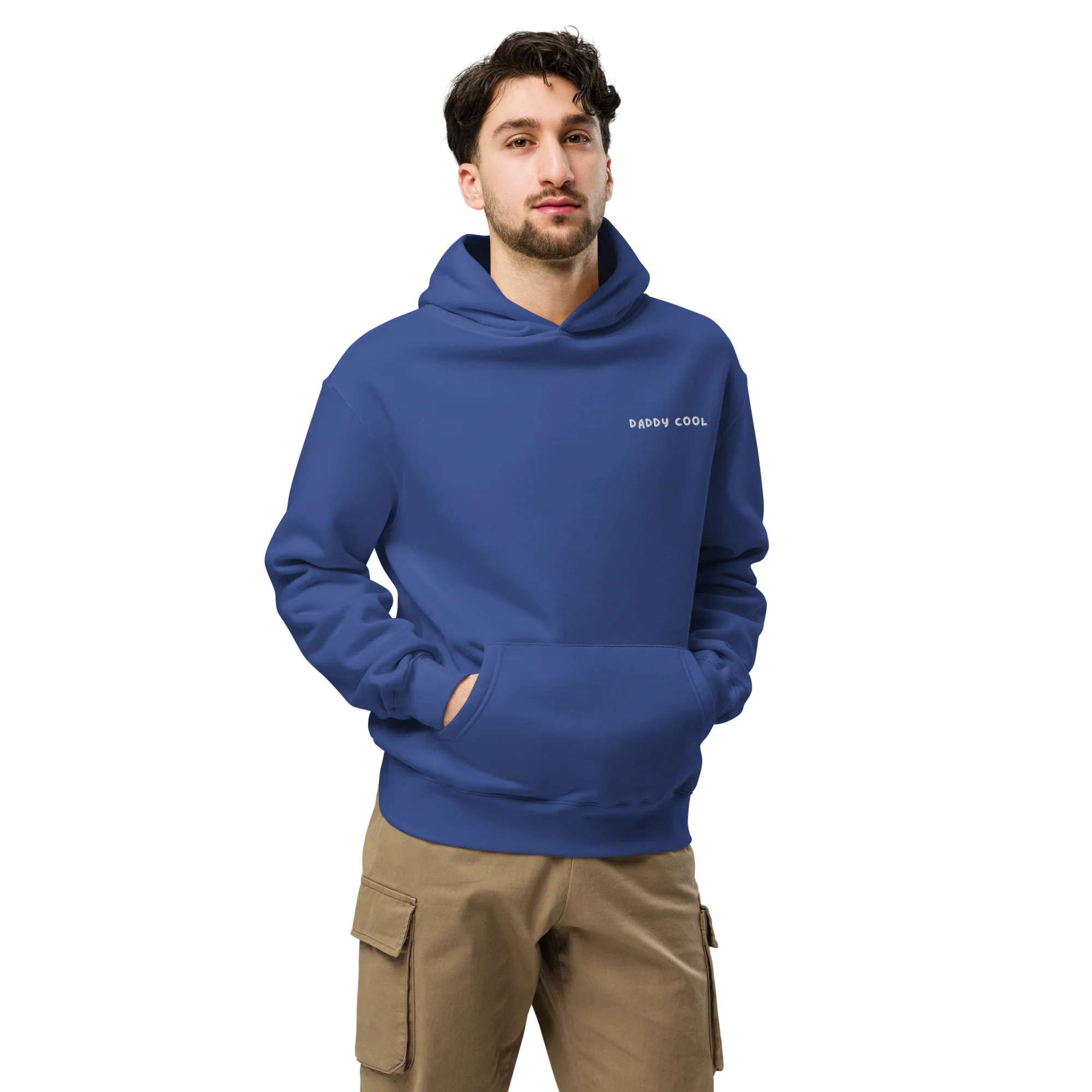 Daddy Cool Father Embroidered Premium Oversized Hoodie - Image 2