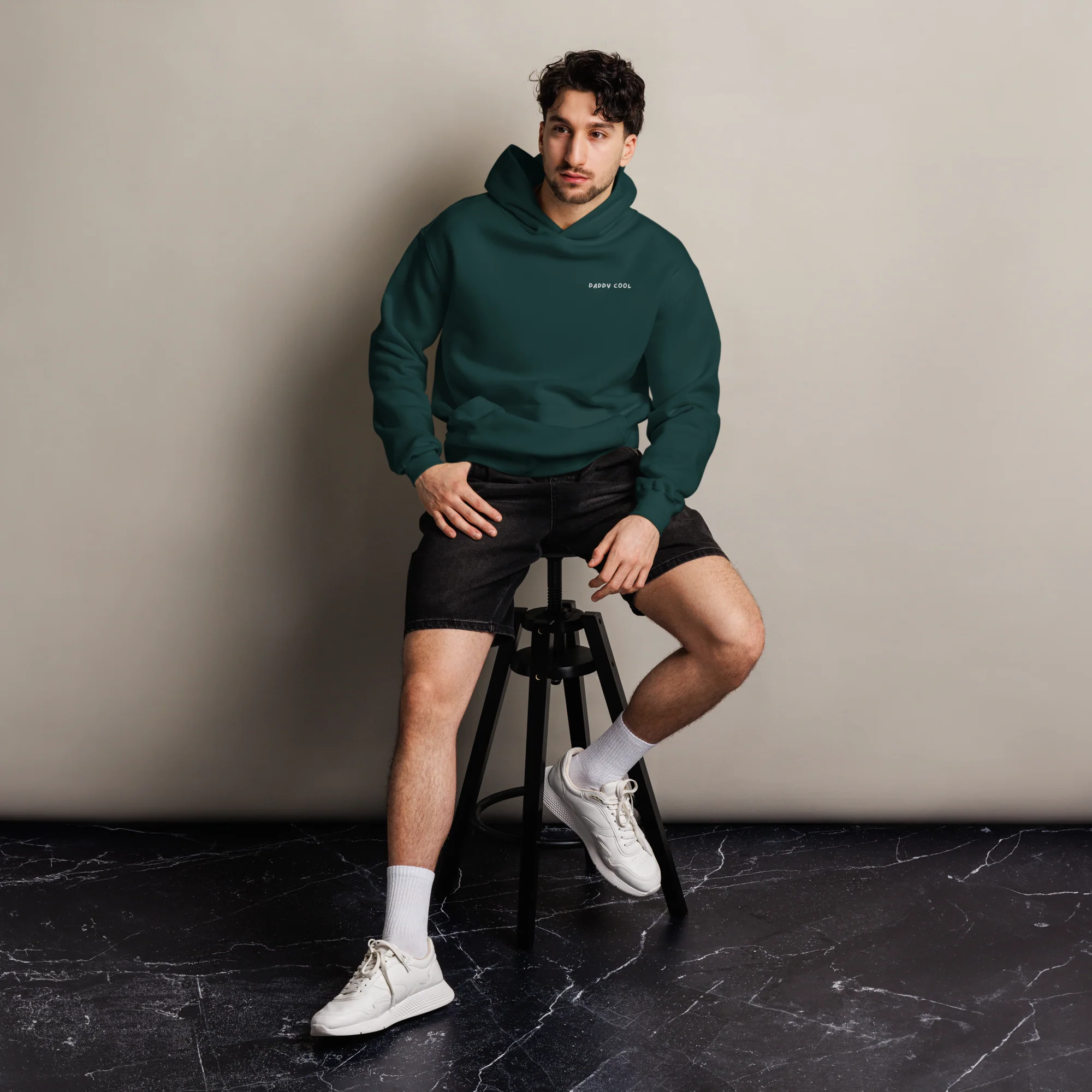 Daddy Cool Father Embroidered Premium Oversized Hoodie - Image 6