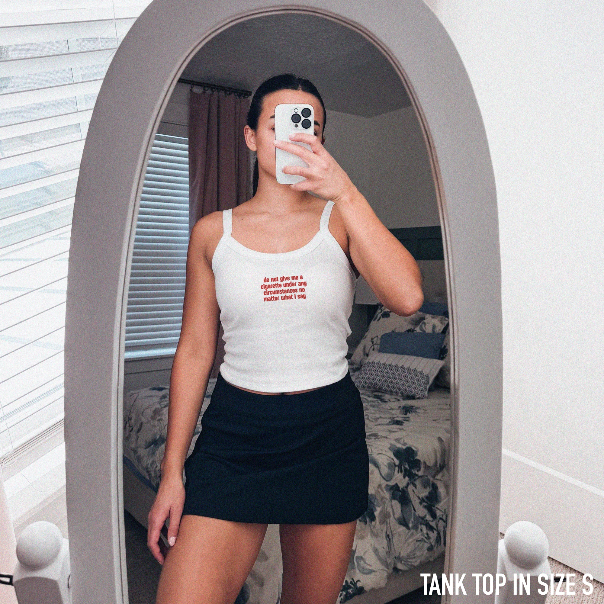 Do Not Give Me a Cigarette Rib Embroidered Tank Top - Image 2