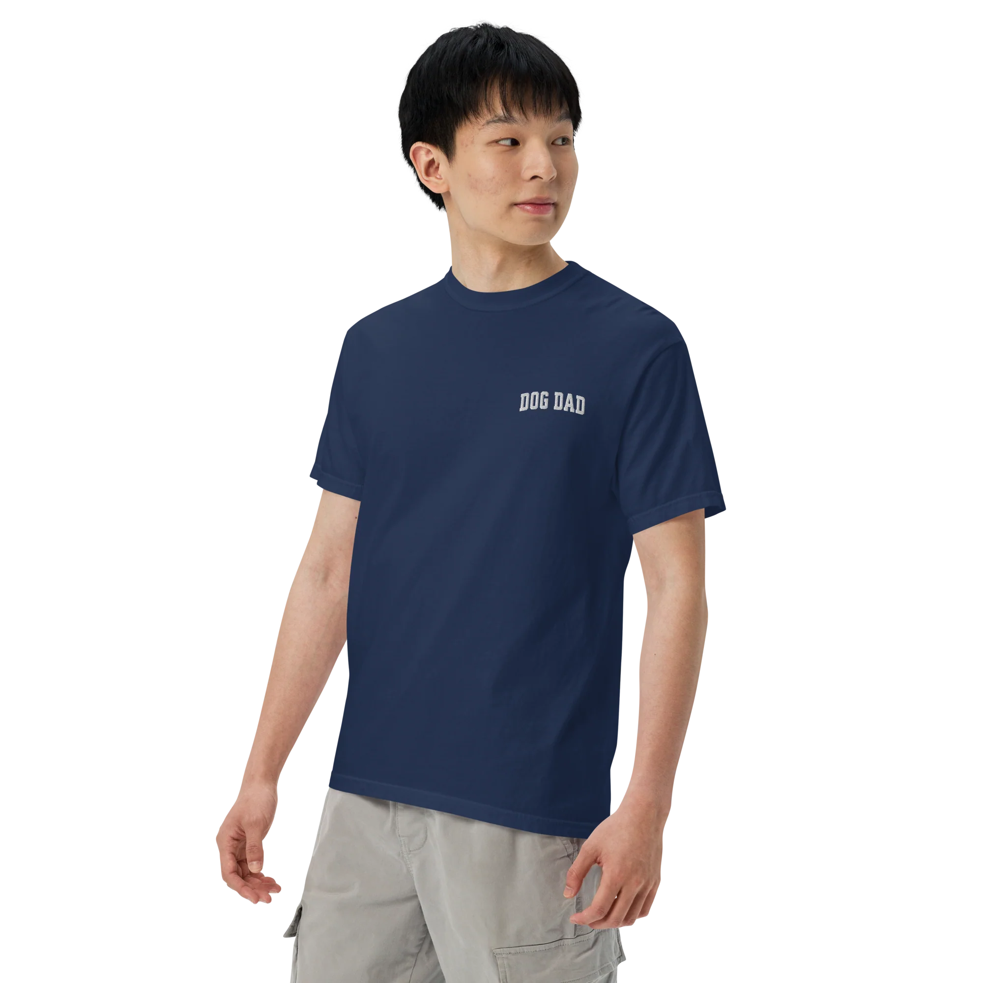 Dog Dad Varsity Embroidered Classic T-Shirt - Image 6