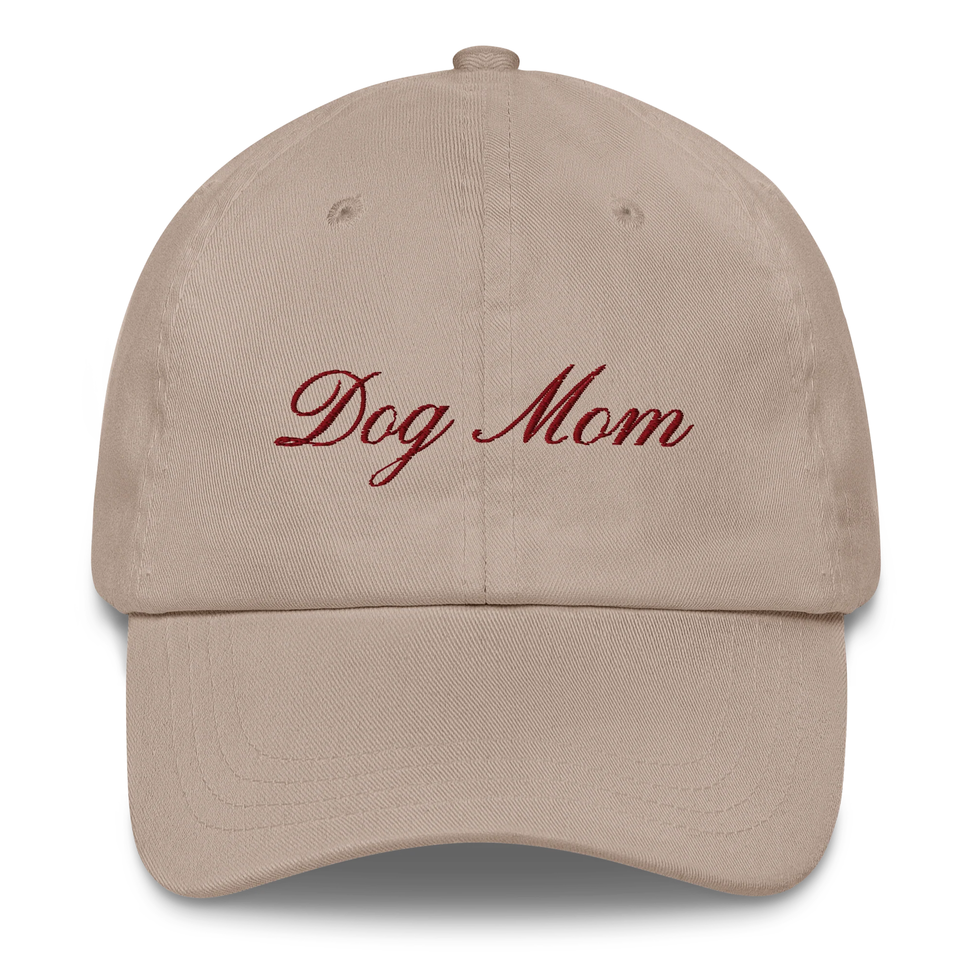 Dog Mom Cursive Embroidered Cap
