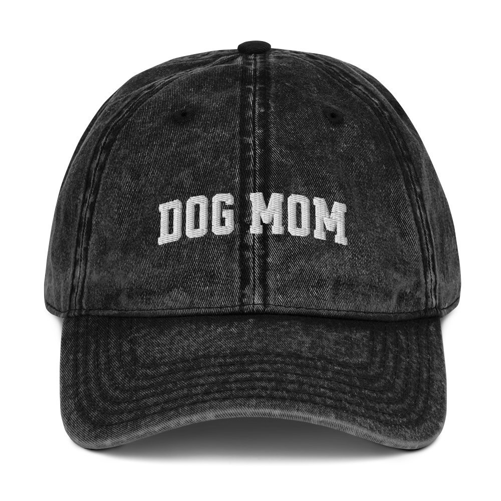 Dog Mom Embroidered Vintage Cap - Image 3