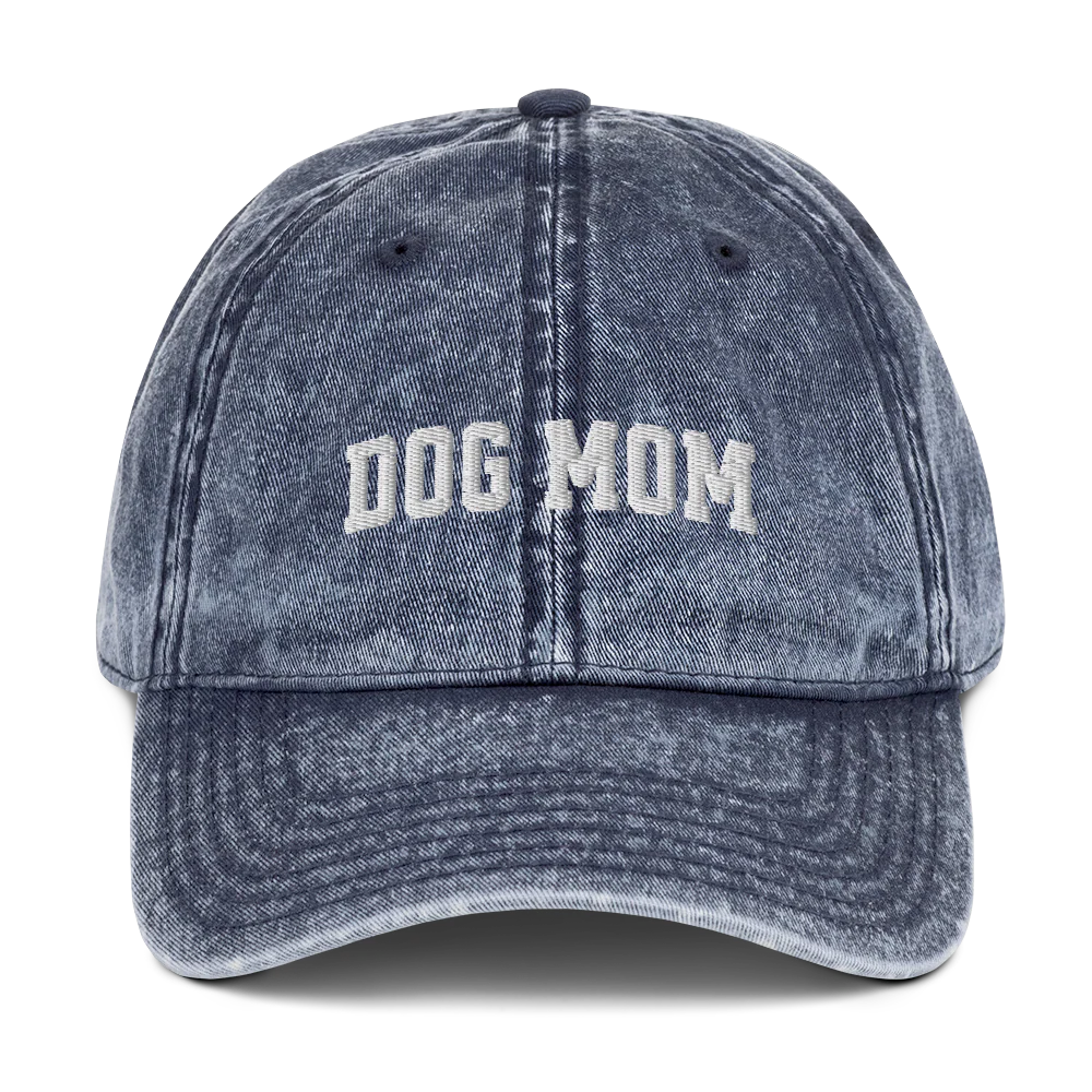 Dog Mom Embroidered Vintage Cap - Image 4