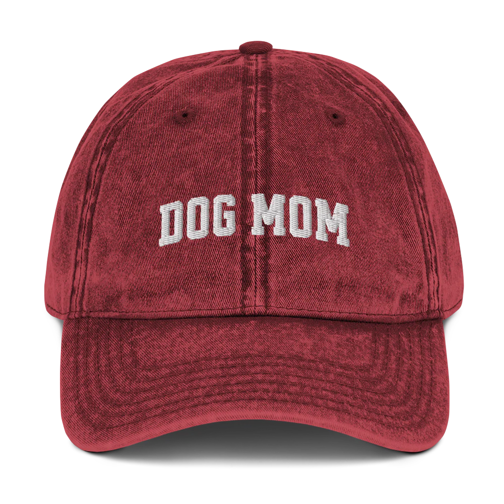 Dog Mom Embroidered Vintage Cap - Image 5