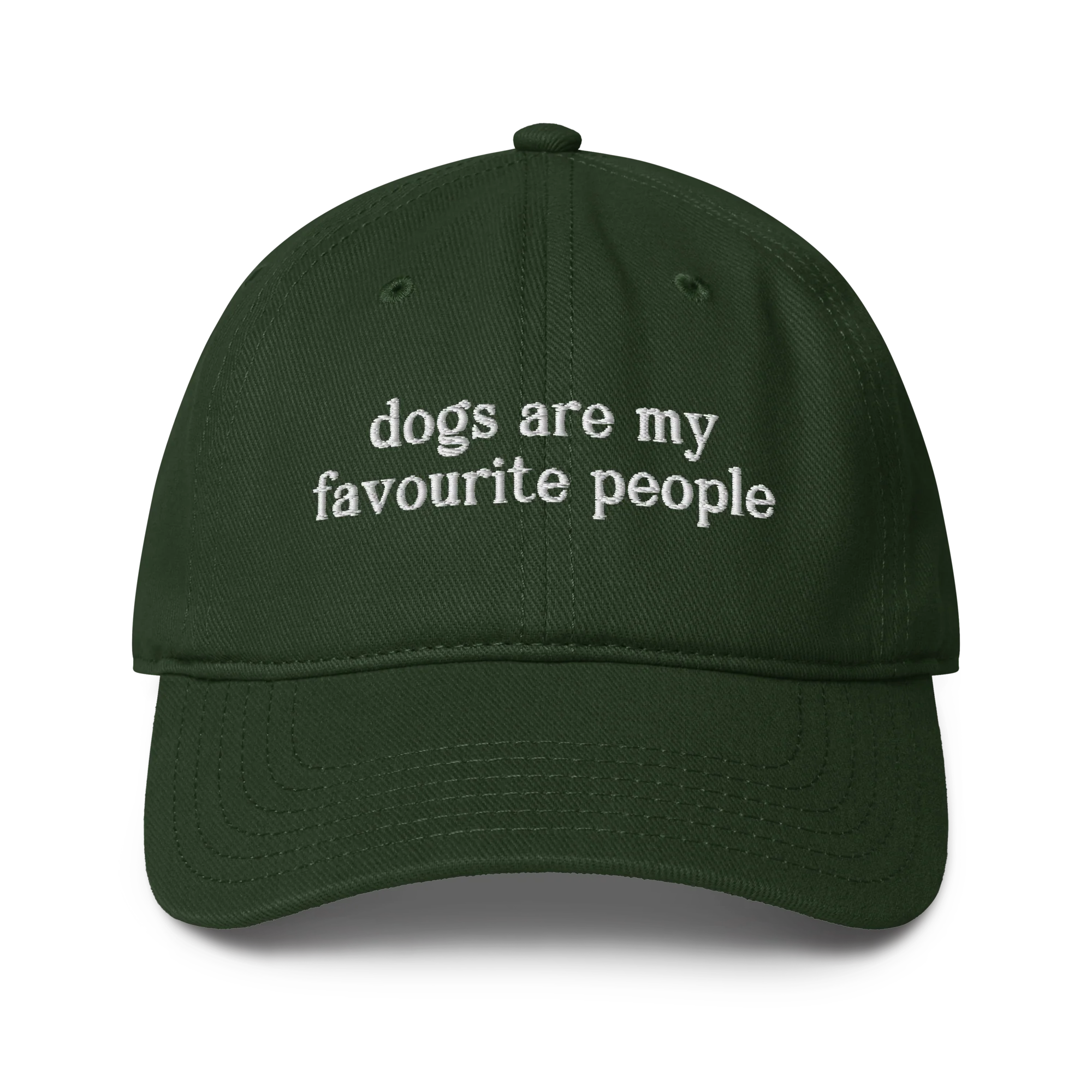 Dogs Are My Favourite People Embroidered Baseball Cap