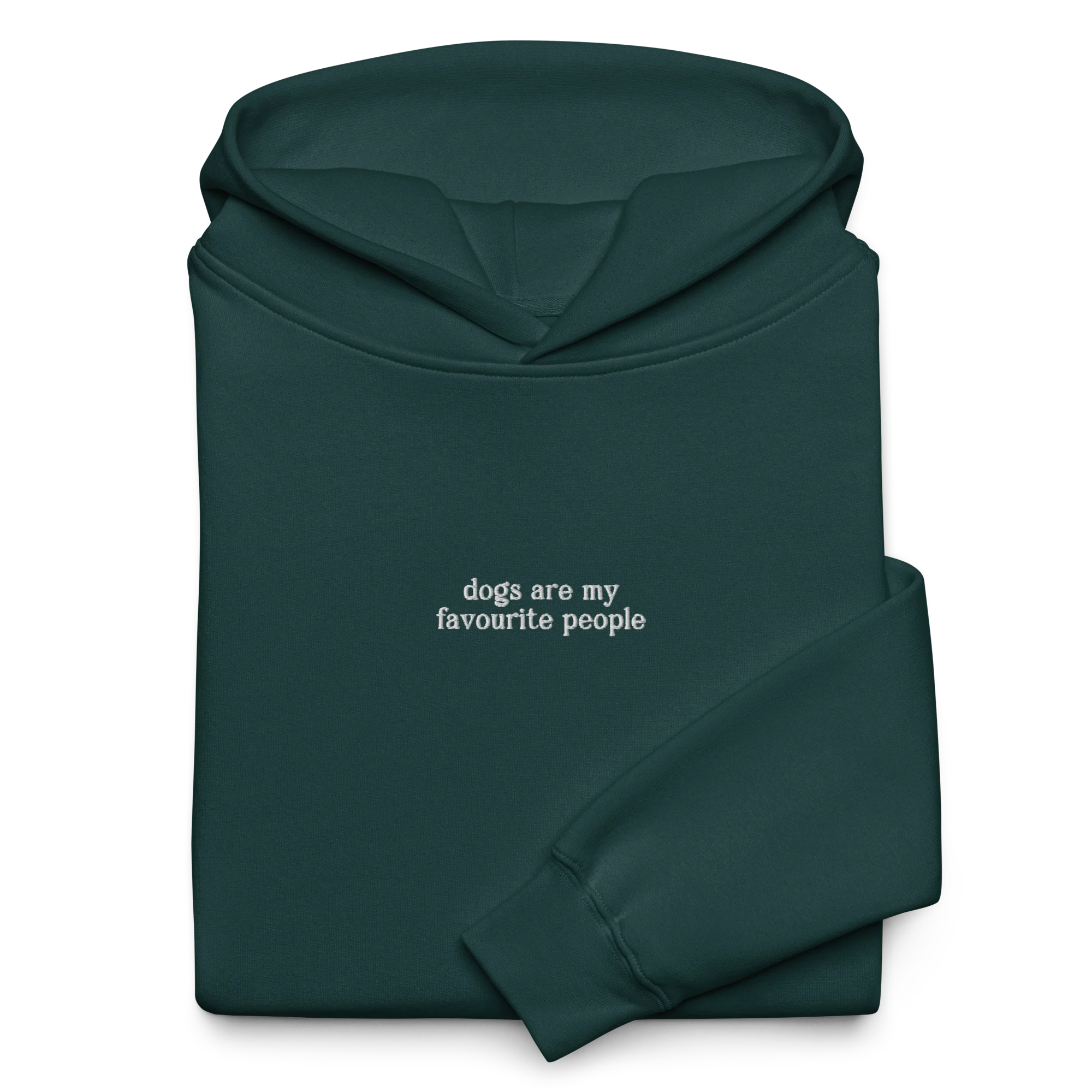 Dogs Are My Favourite People Embroidered Premium Oversized Hoodie - Image 3