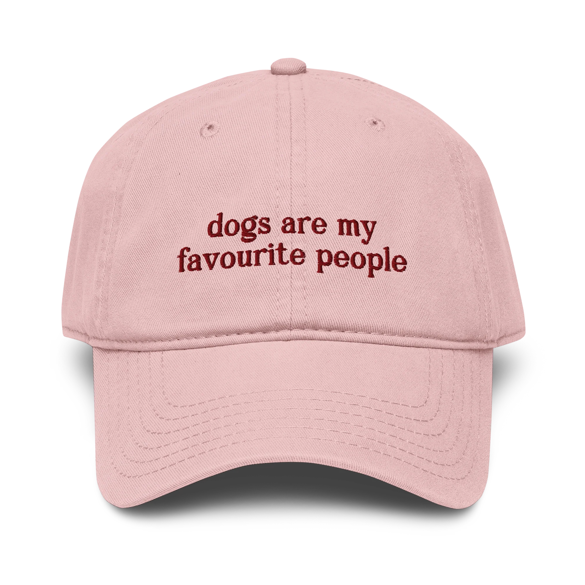Dogs Are My Favourite People Embroidered Vintage Wash Baseball Cap - Image 2