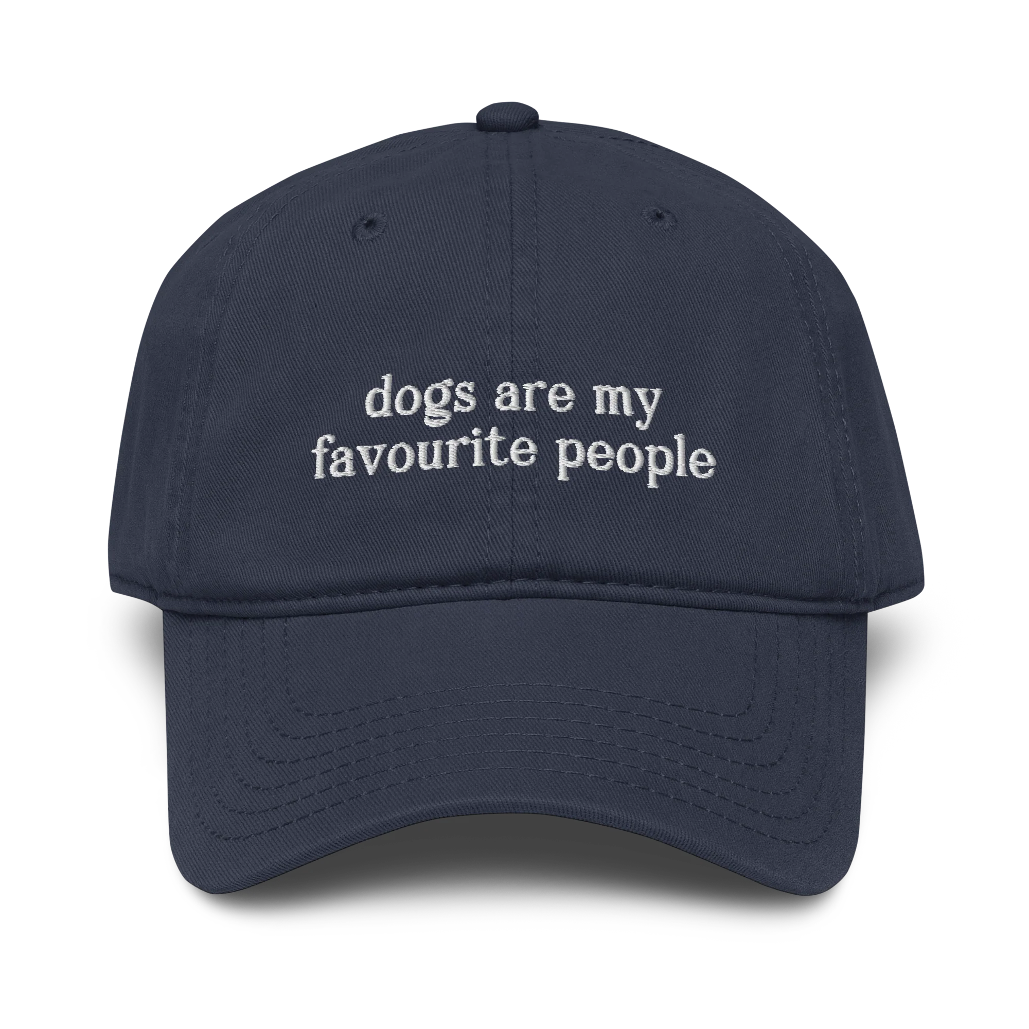 Dogs Are My Favourite People Embroidered Vintage Wash Baseball Cap - Image 3