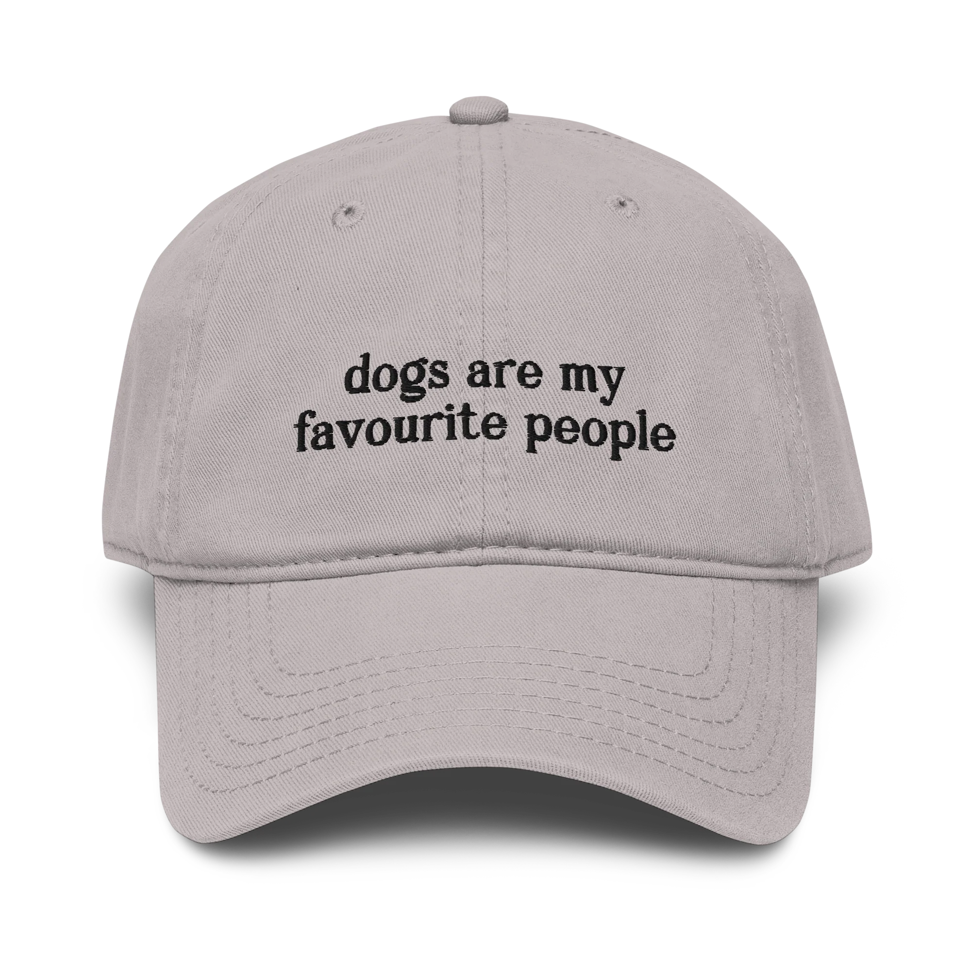 Dogs Are My Favourite People Embroidered Vintage Wash Baseball Cap - Image 5