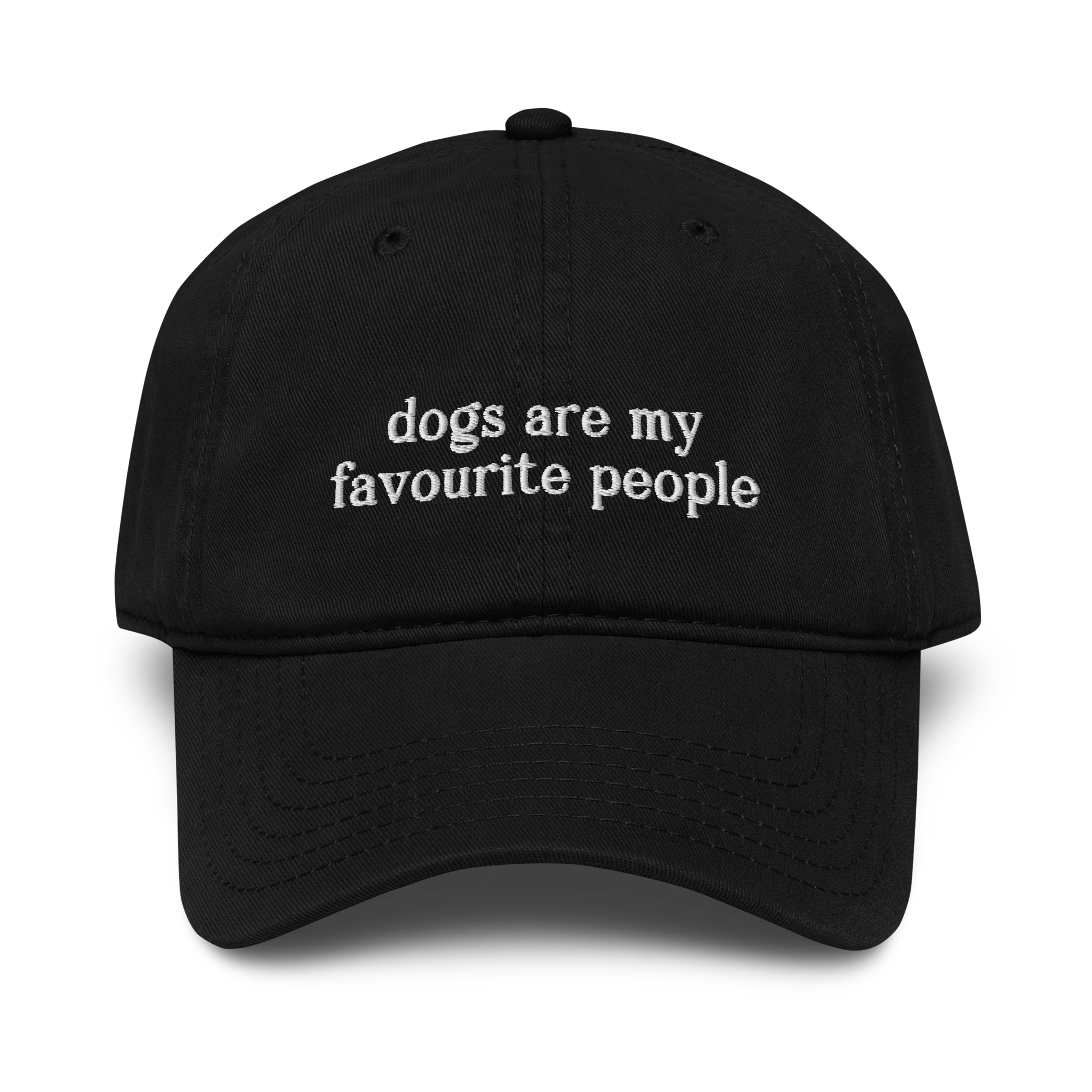 Dogs Are My Favourite People Embroidered Vintage Wash Baseball Cap - Image 6