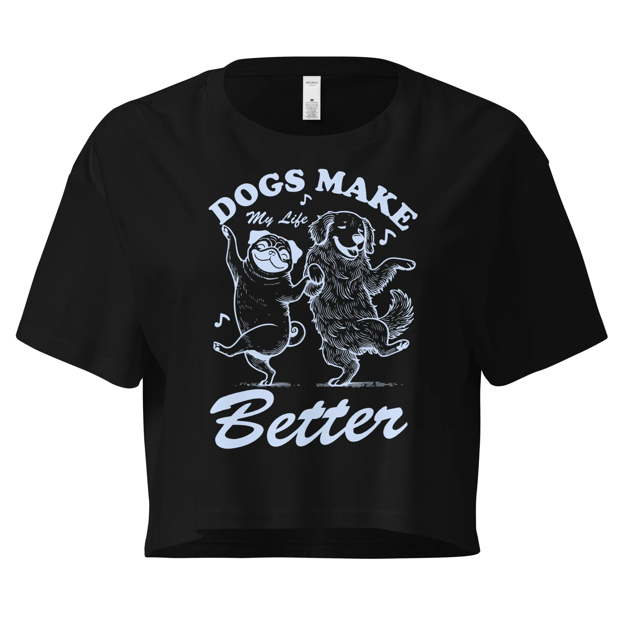 Dogs Make My Life Better Crop Tee - Image 6