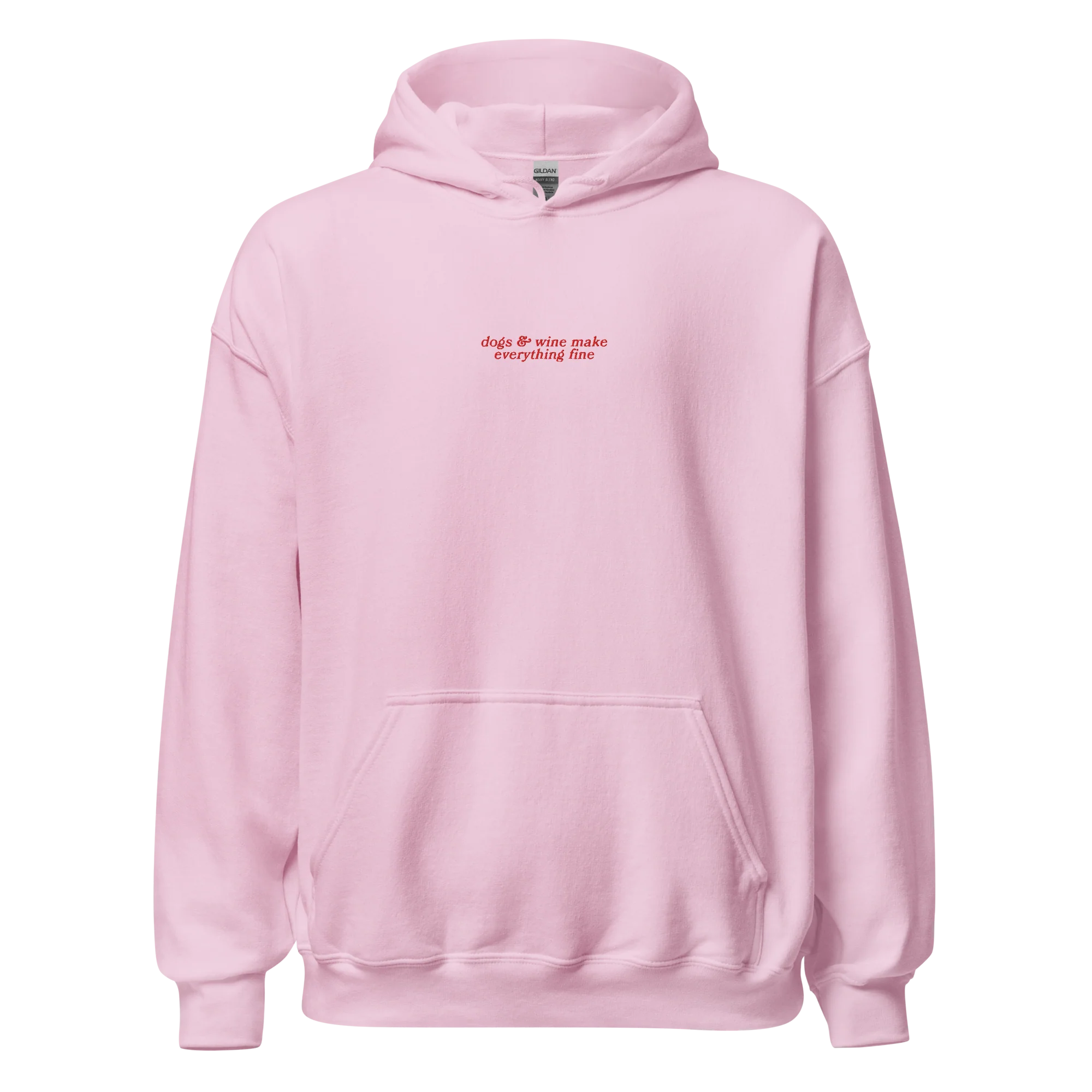 Dogs & Wine Make Everything Fine Embroidered Hoodie - Image 3