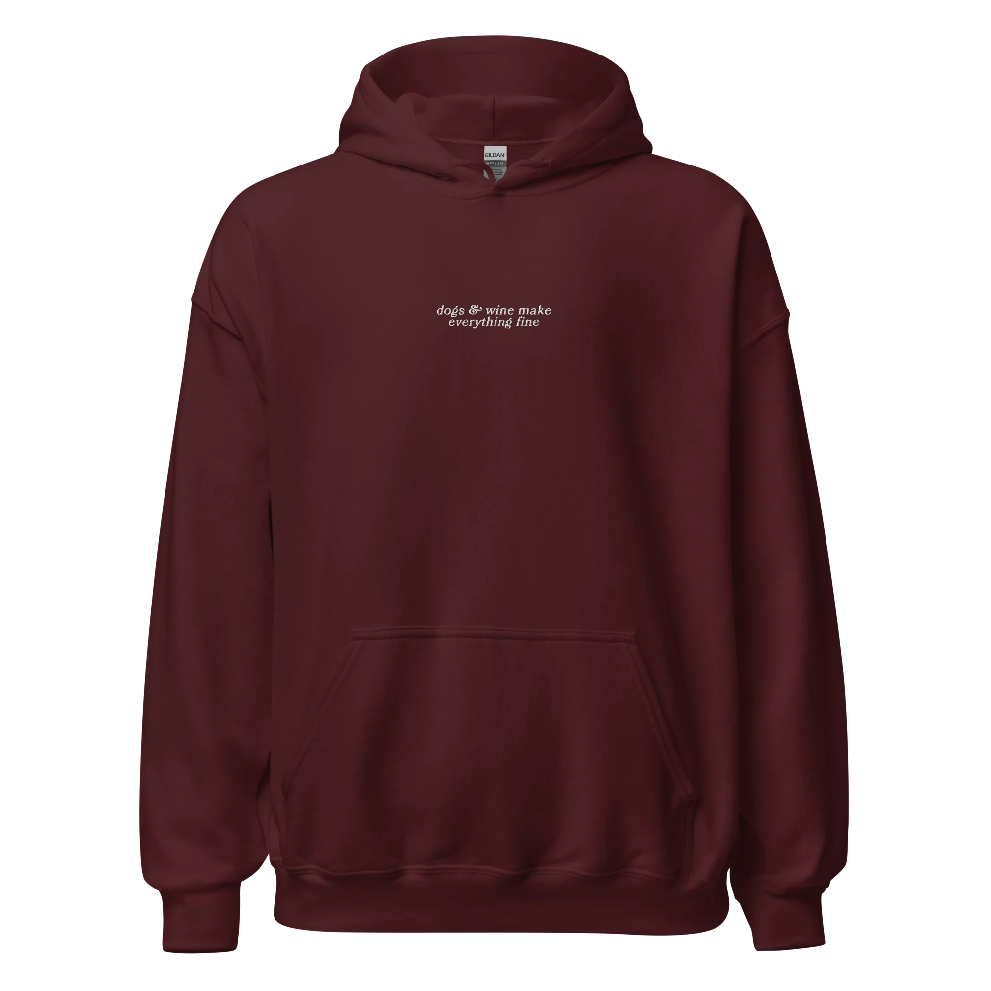 Dogs & Wine Make Everything Fine Embroidered Hoodie - Image 9