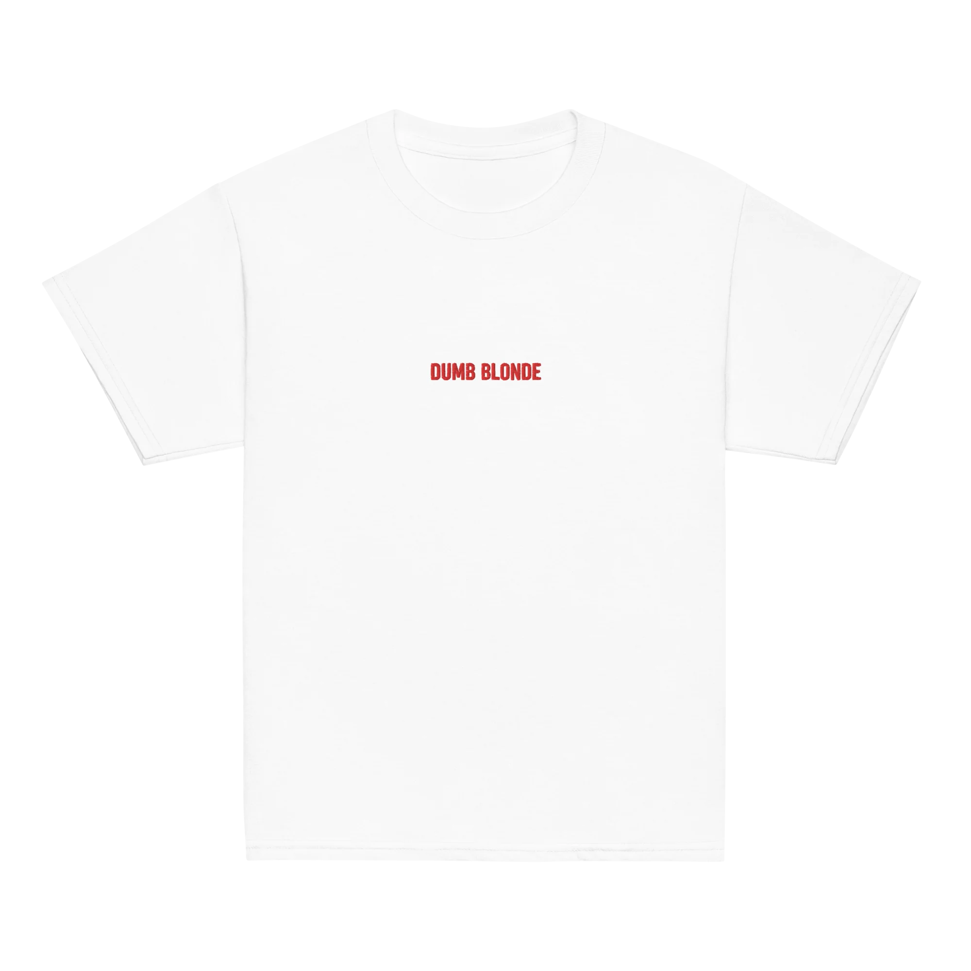 Dumb Blonde Embroidered Baby Tee - Image 3