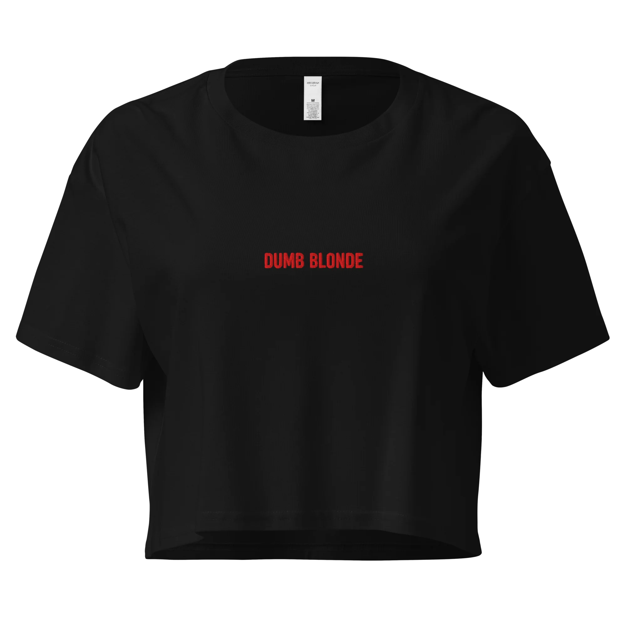Dumb Blonde Embroidered Crop Tee - Image 7