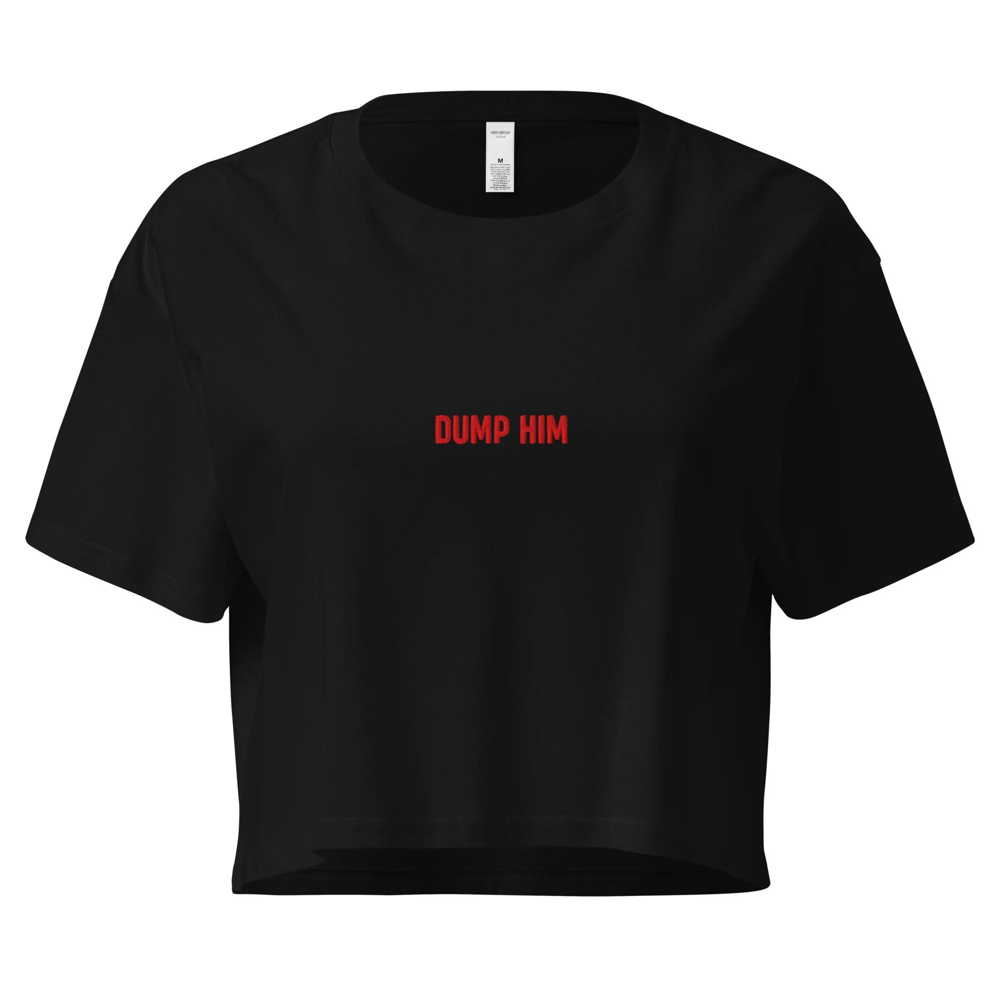 Dump Him Embroidered Crop Tee - Image 4